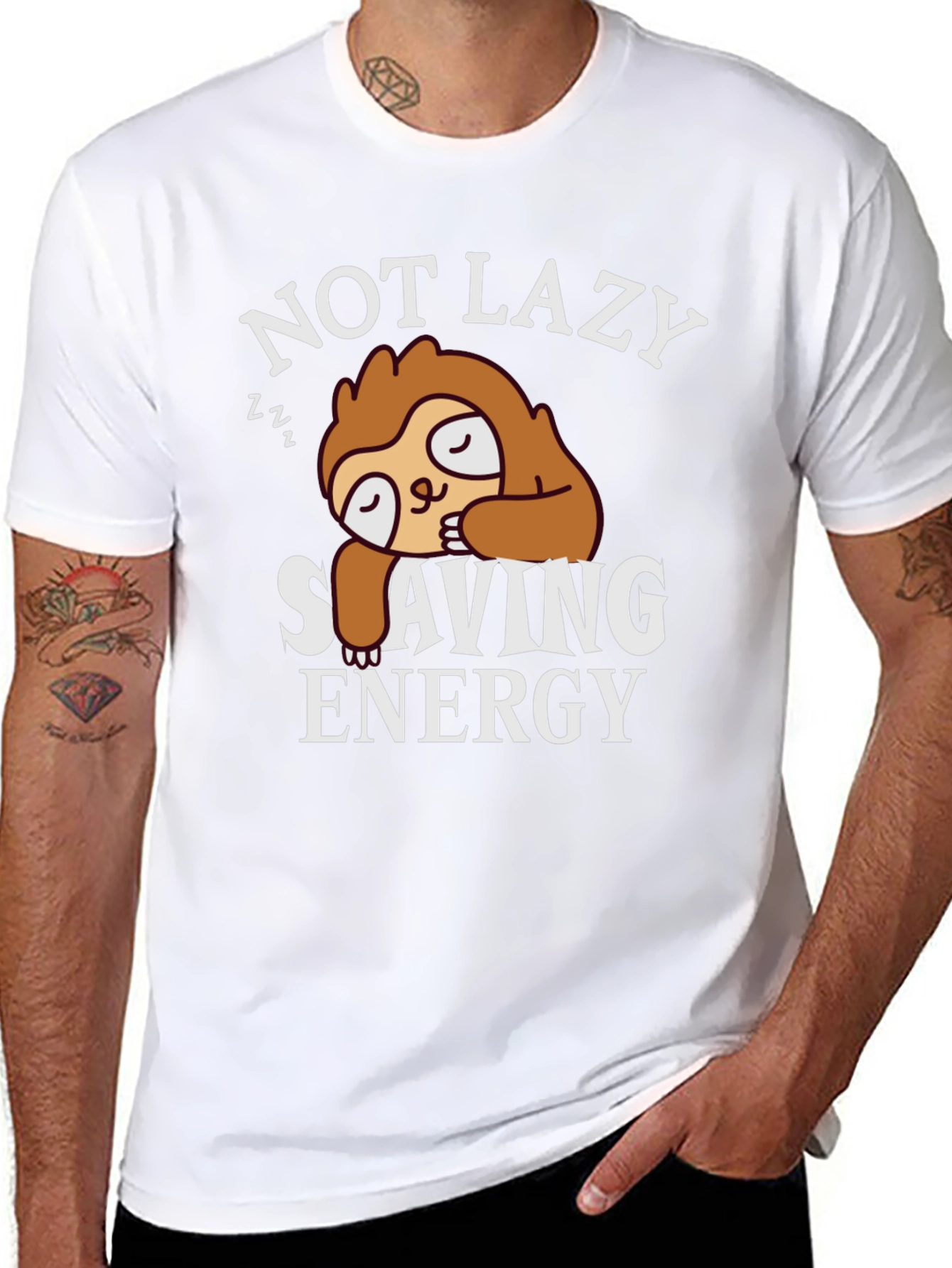 Not Lazy Saving Energy Sloth T-Shirt