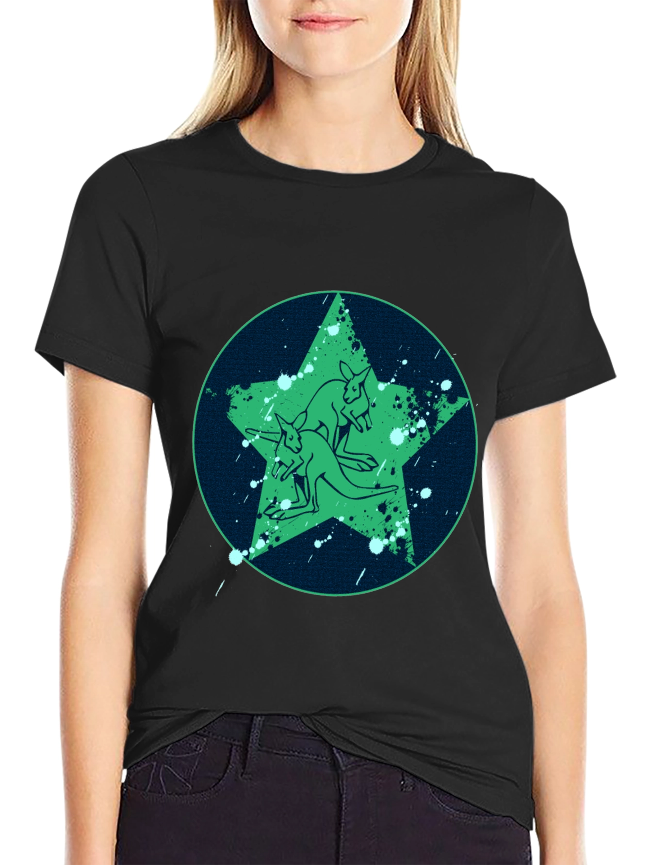 Kangaroo Star Graphic Tee - Cool Casual Style
