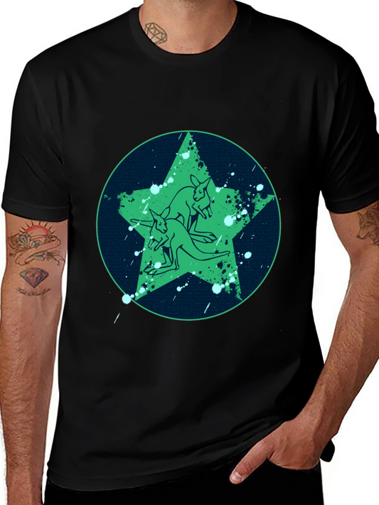 Kangaroo Star Graphic Tee - Cool Casual Style