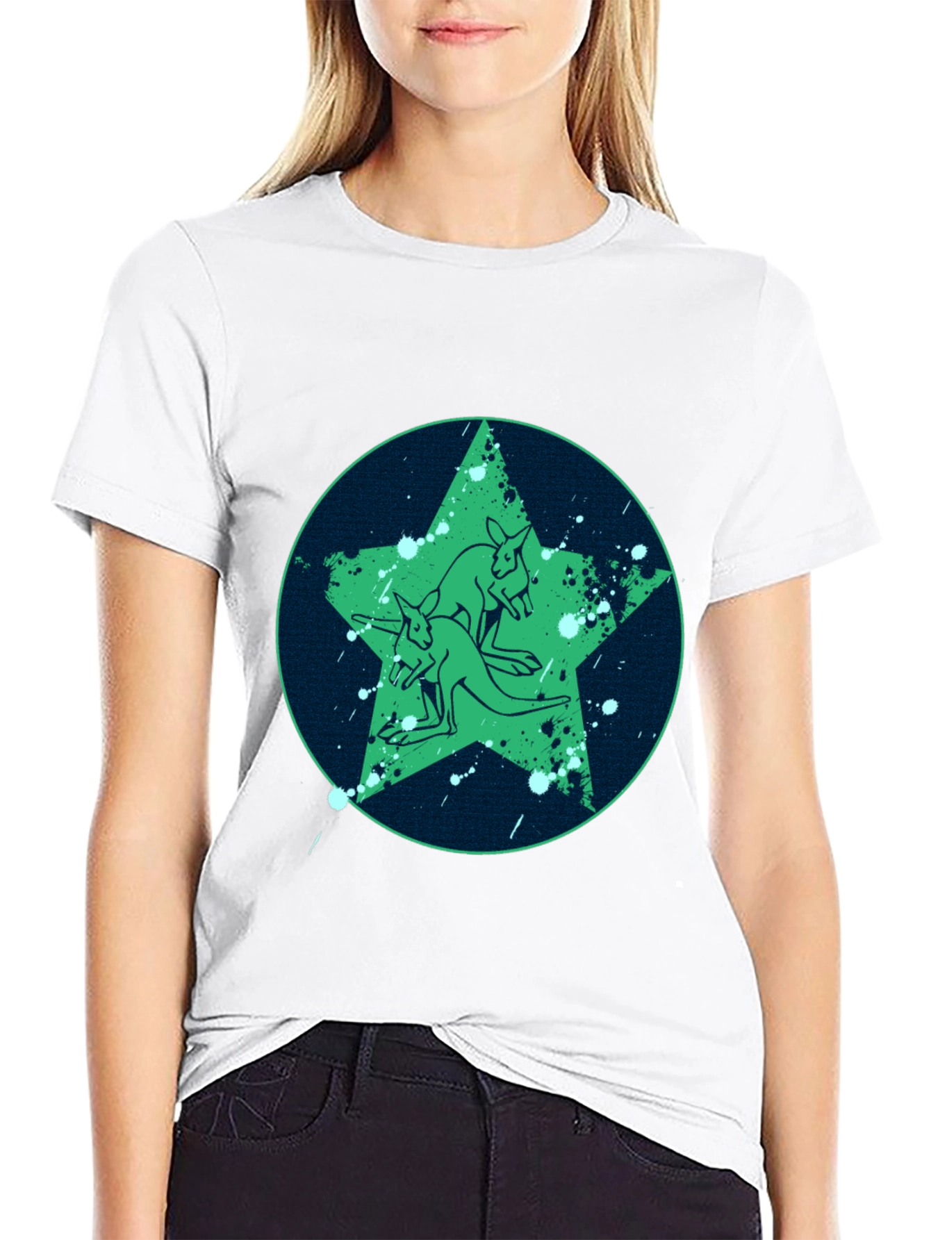 Kangaroo Star Graphic Tee - Cool Casual Style