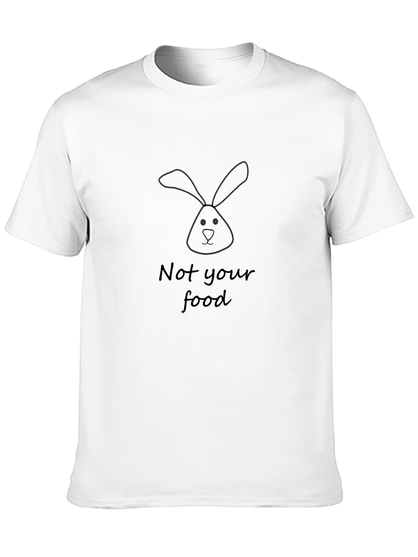 Vegan T-Shirt: Not Your Food Rabbit Design