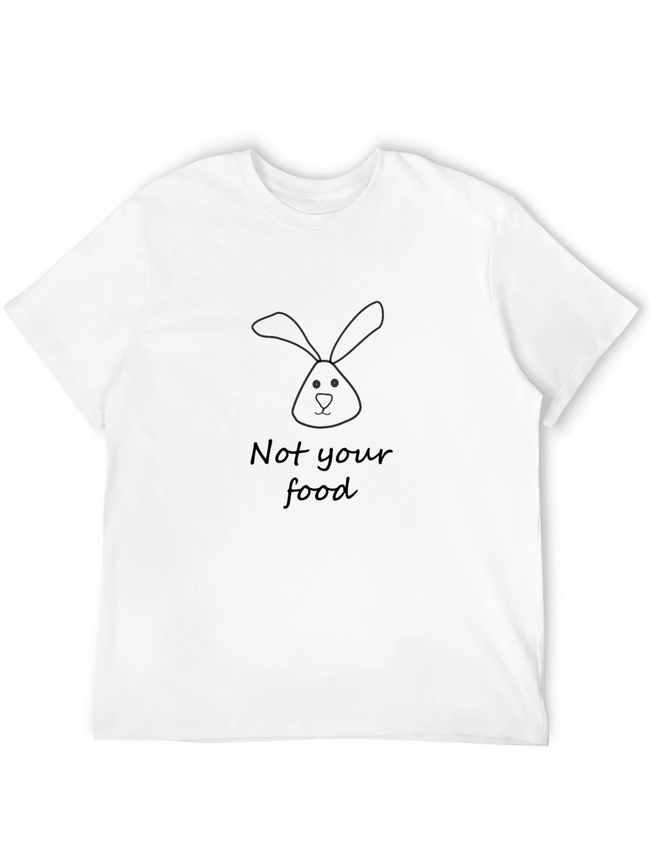Vegan T-Shirt: Not Your Food Rabbit Design