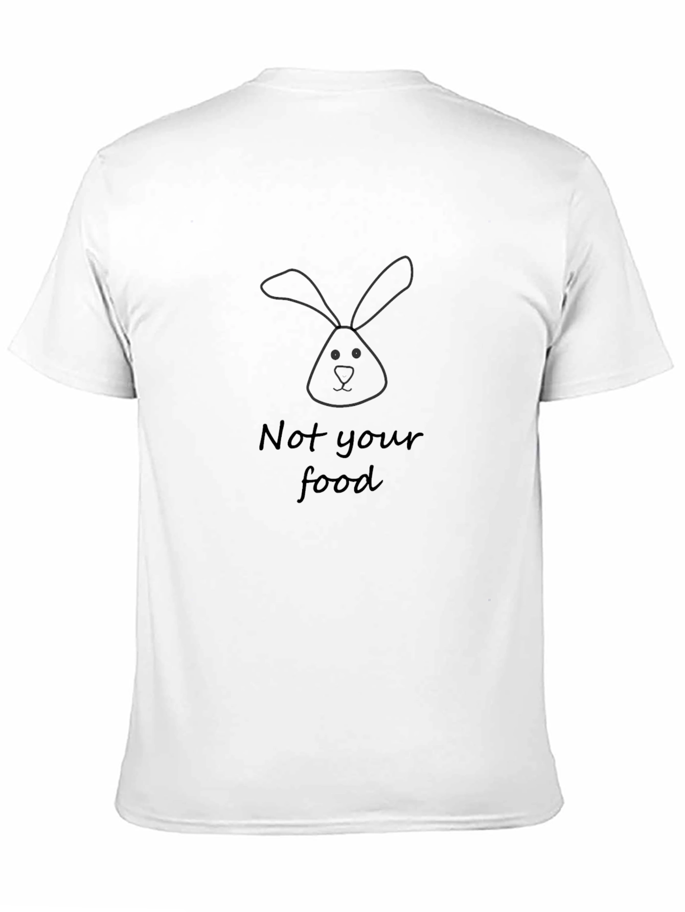 Vegan T-Shirt: Not Your Food Rabbit Design