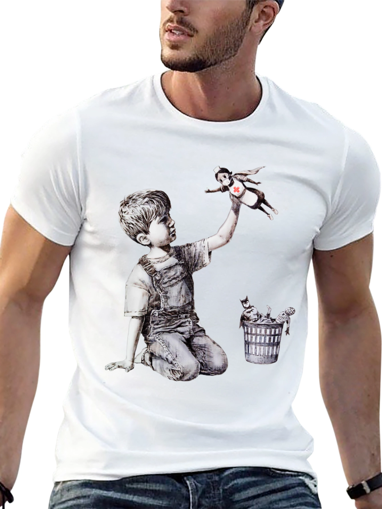 Banksy Nurse Hero T-Shirt - Iconic Art Tee