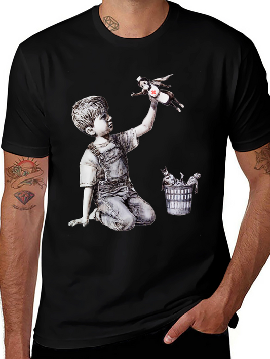Banksy Nurse Hero T-Shirt - Iconic Art Tee