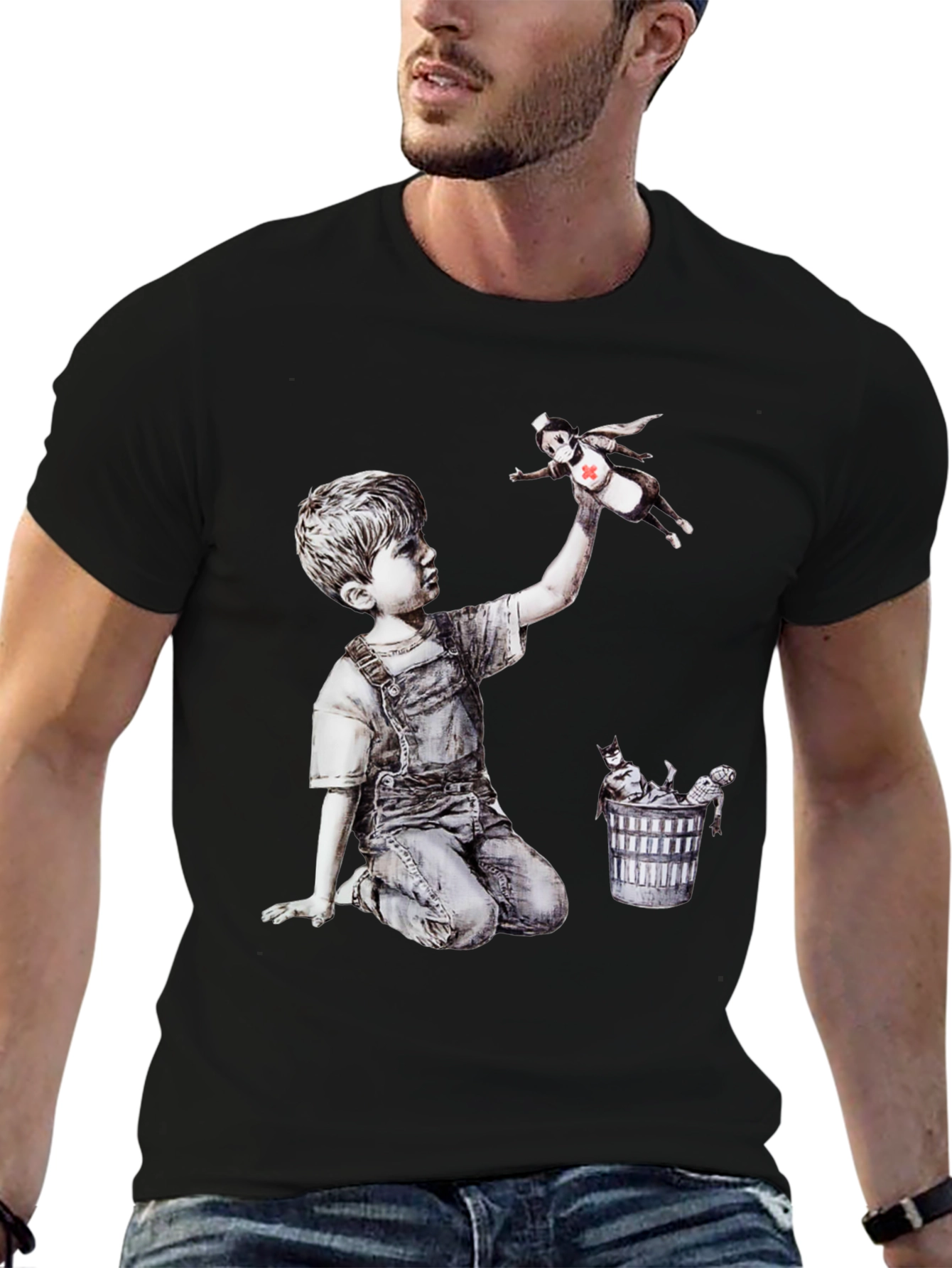 Banksy Nurse Hero T-Shirt - Iconic Art Tee
