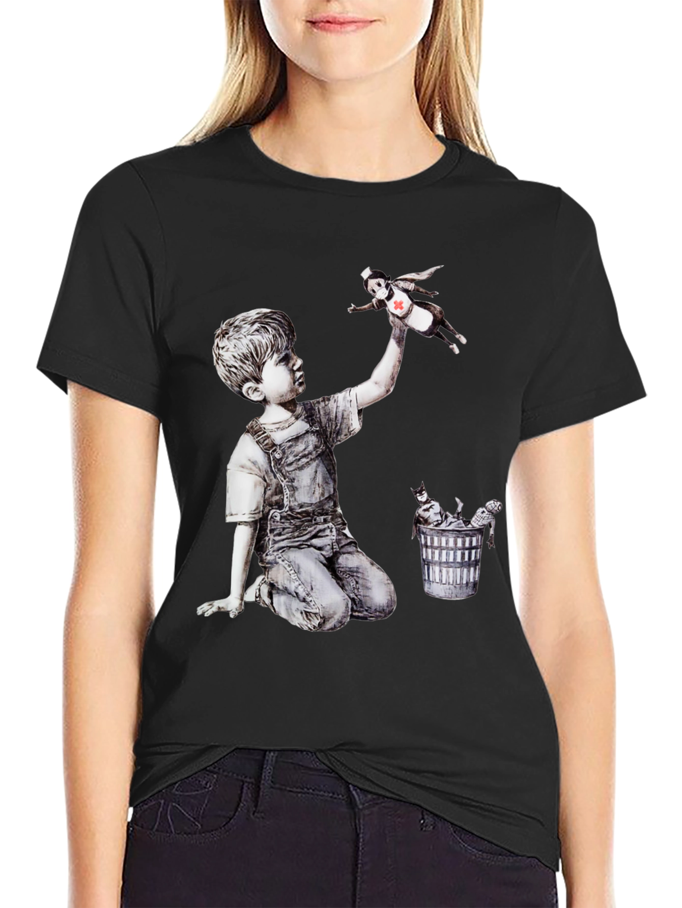 Banksy Nurse Hero T-Shirt - Iconic Art Tee