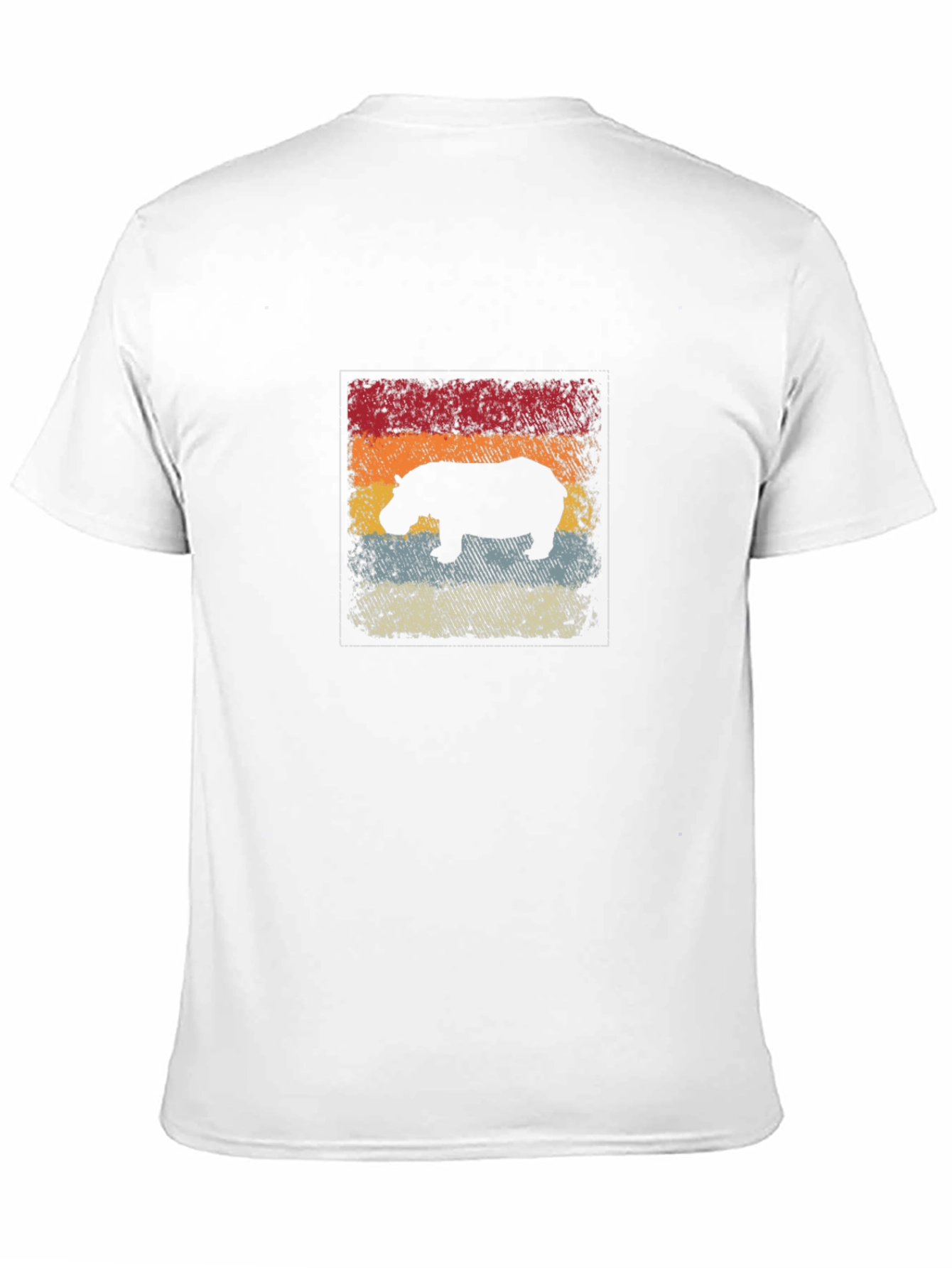 Retro Hippo Graphic Tee - Black