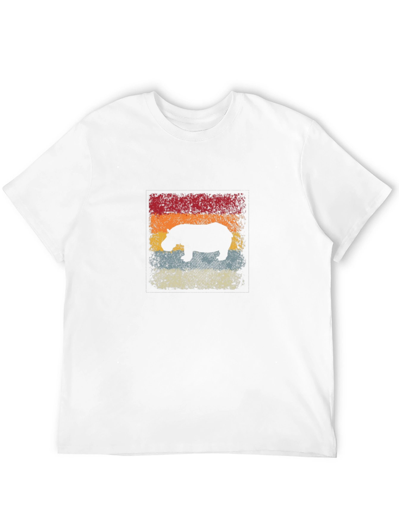 Retro Hippo Graphic Tee - Black