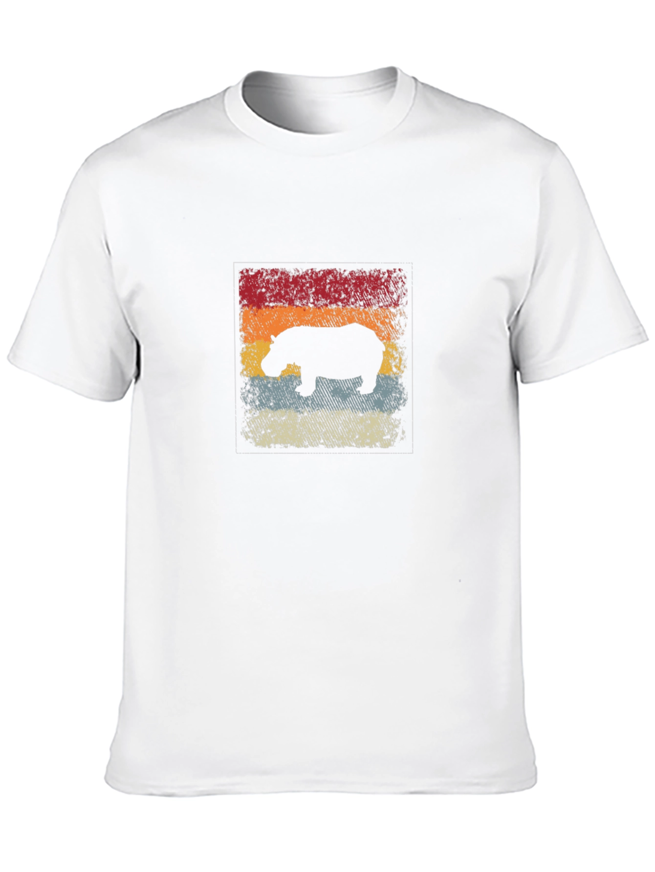 Retro Hippo Graphic Tee - Black