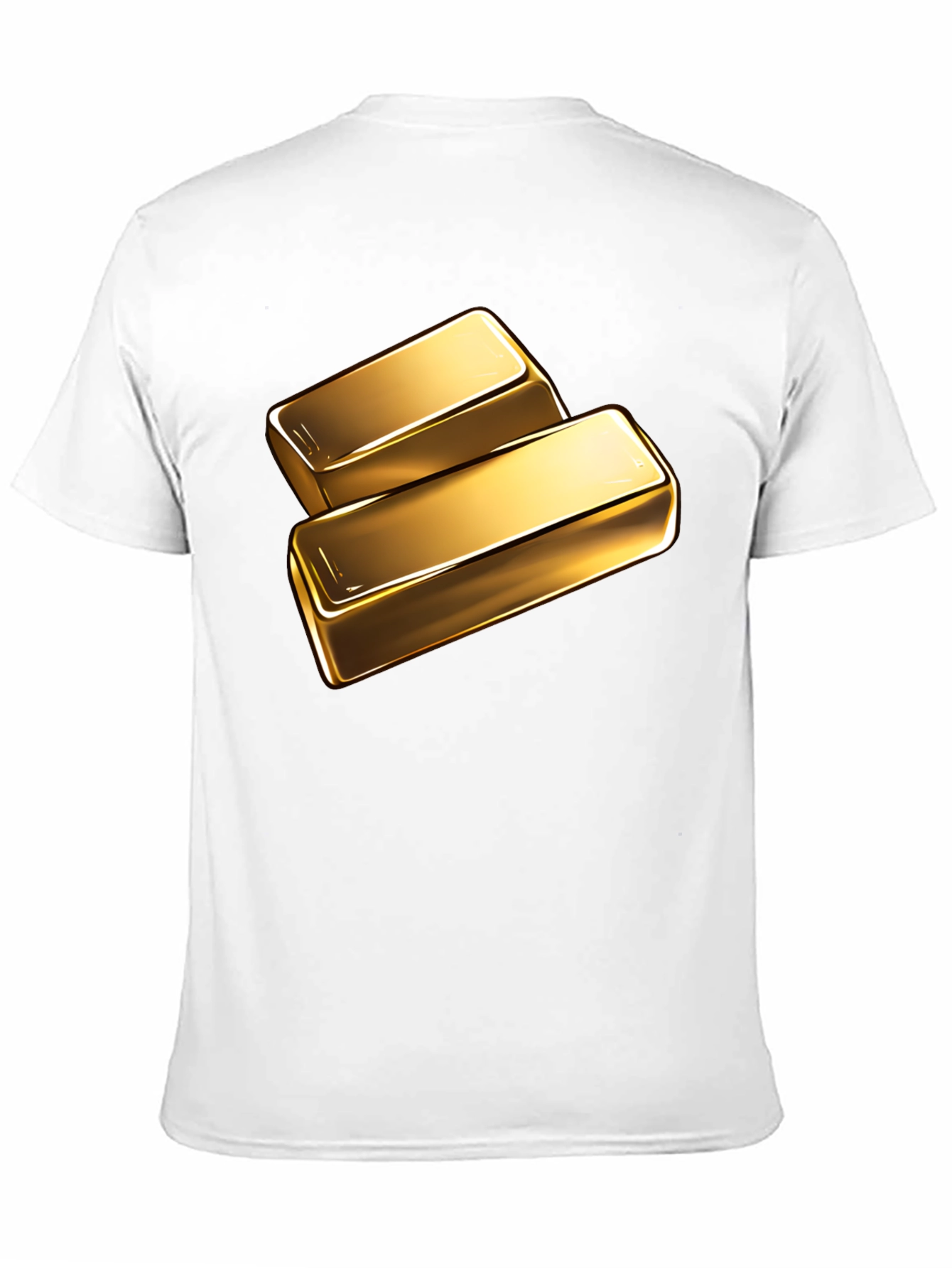 Gold Bar Graphic Tee - Shiny Ingot Design