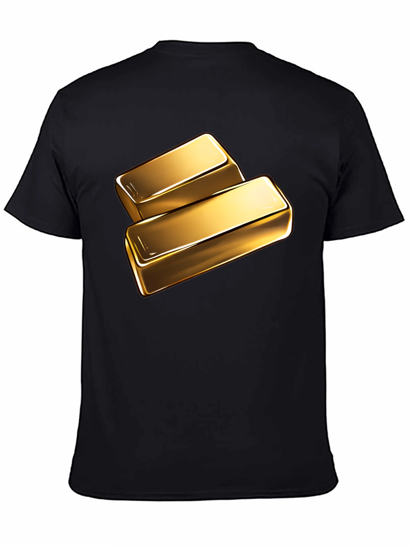Gold Bar Graphic Tee - Shiny Ingot Design