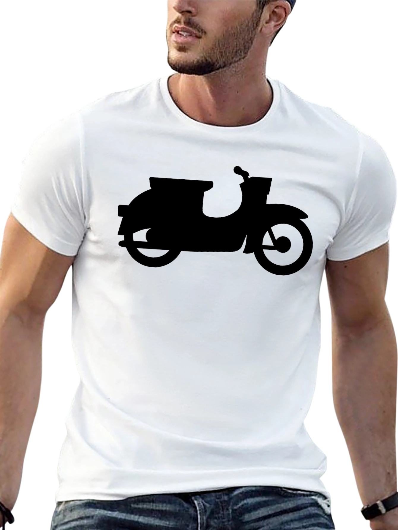 Retro Scooter Graphic T-Shirt - Classic Design