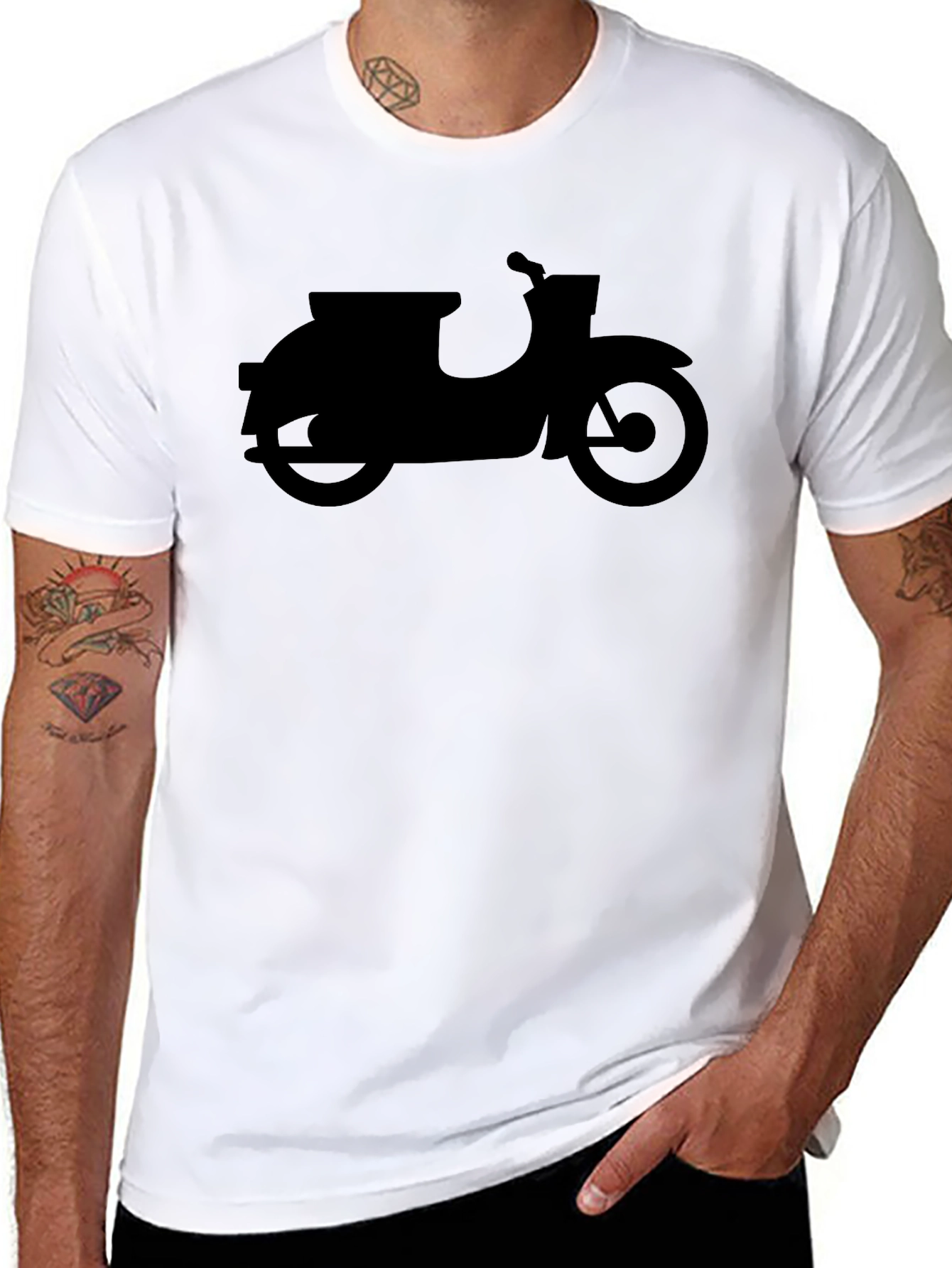 Retro Scooter Graphic T-Shirt - Classic Design