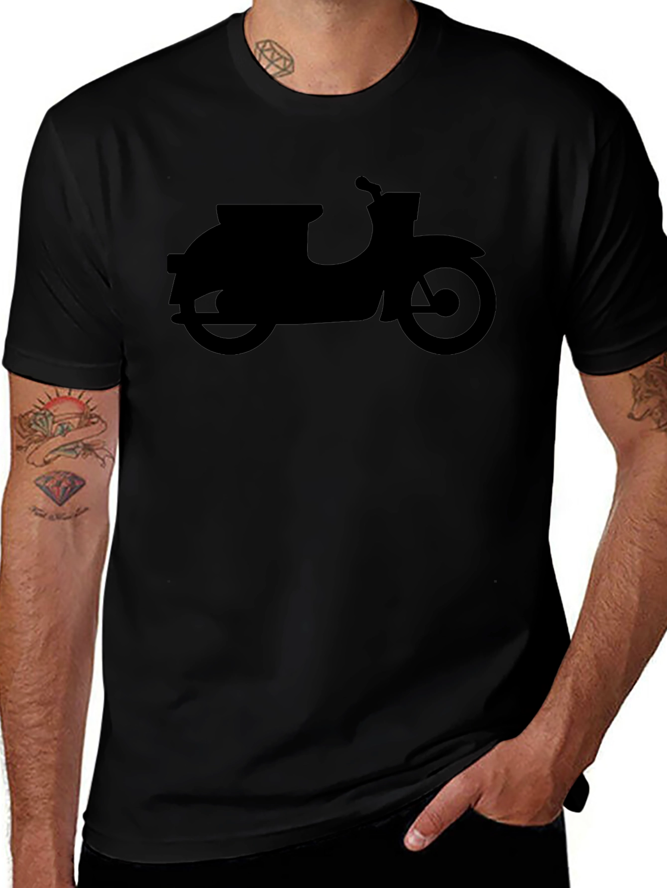 Retro Scooter Graphic T-Shirt - Classic Design