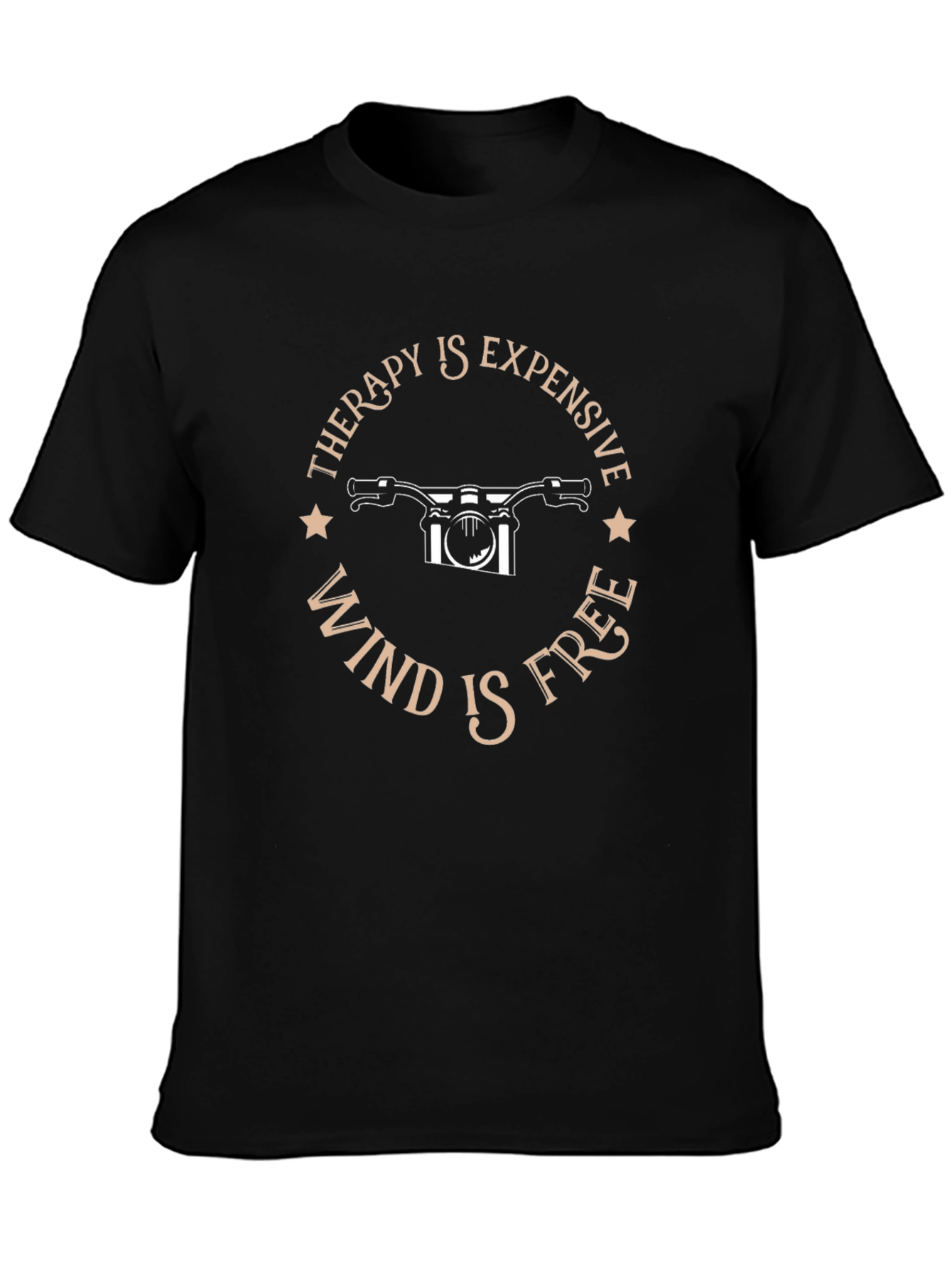 Therapy is Expensive Wind is Free Black T-Shirt