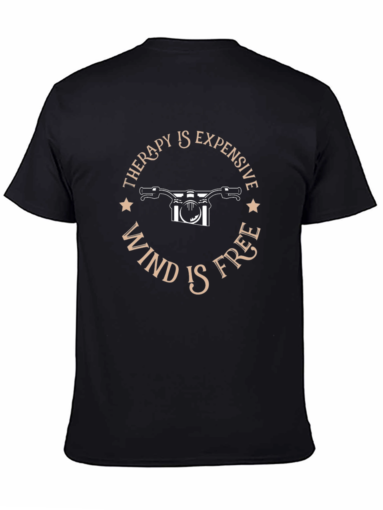 Therapy is Expensive Wind is Free Black T-Shirt