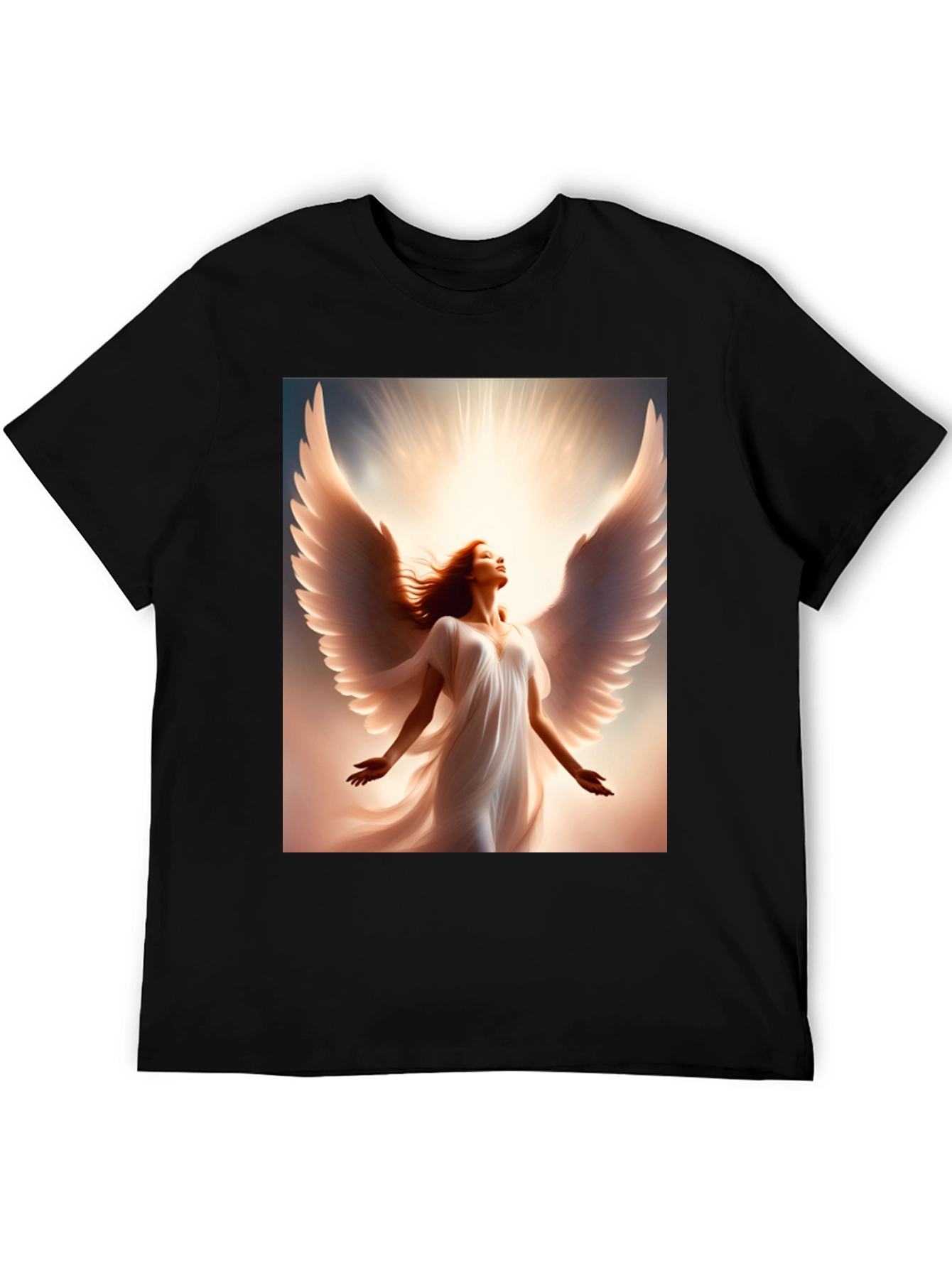 Angel Wings Graphic T-Shirt - Black