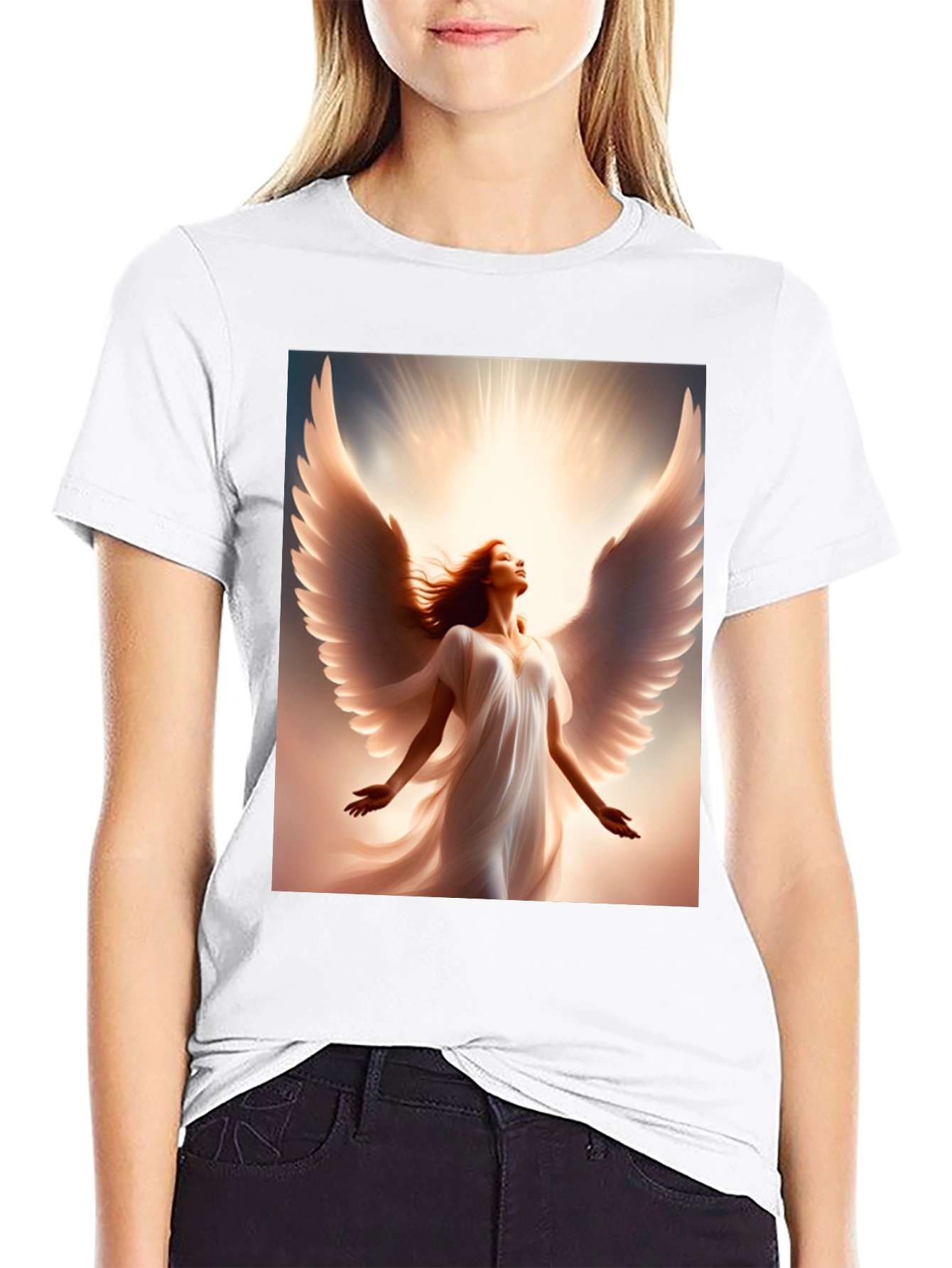 Angel Wings Graphic T-Shirt - Black
