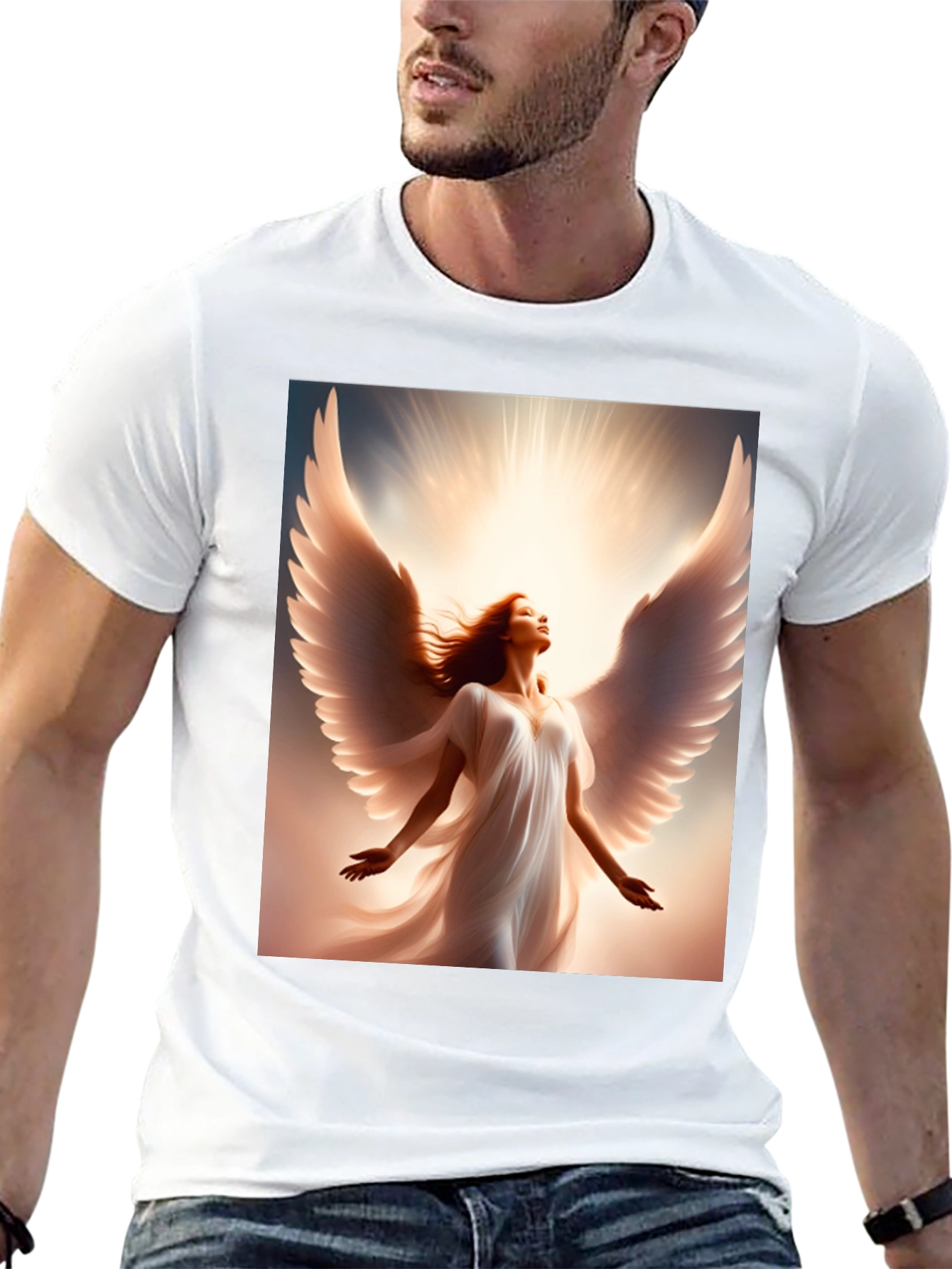 Angel Wings Graphic T-Shirt - Black