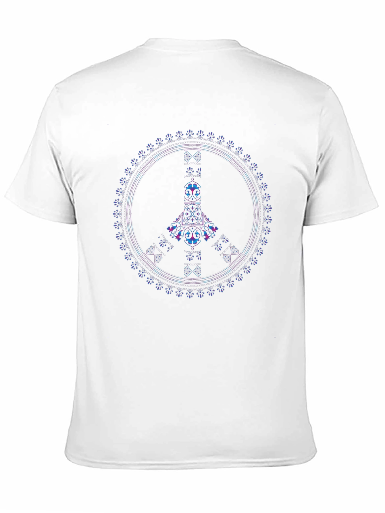 Peace Mandala Graphic Tee - Black