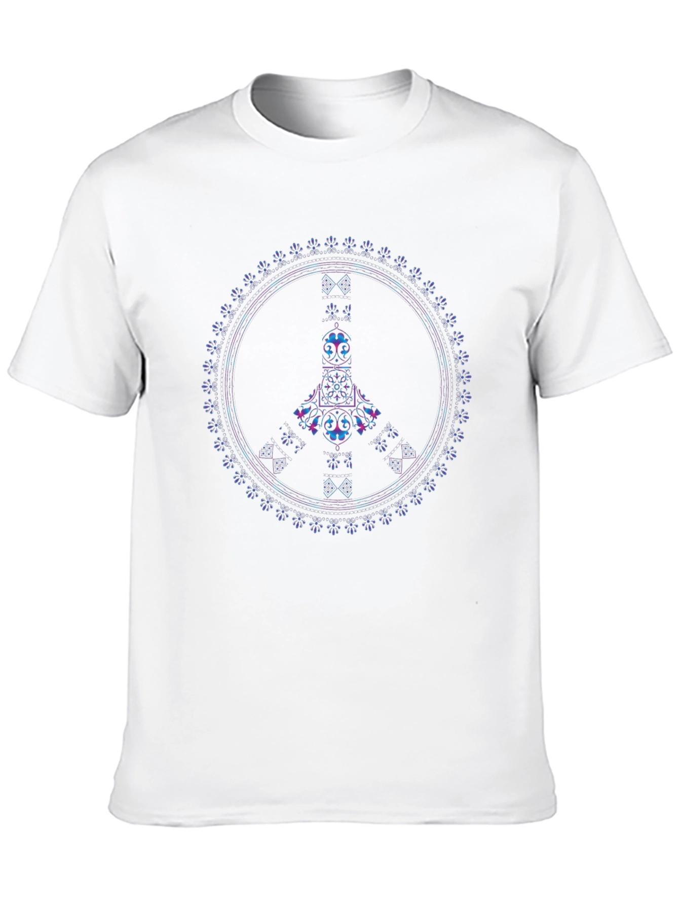 Peace Mandala Graphic Tee - Black