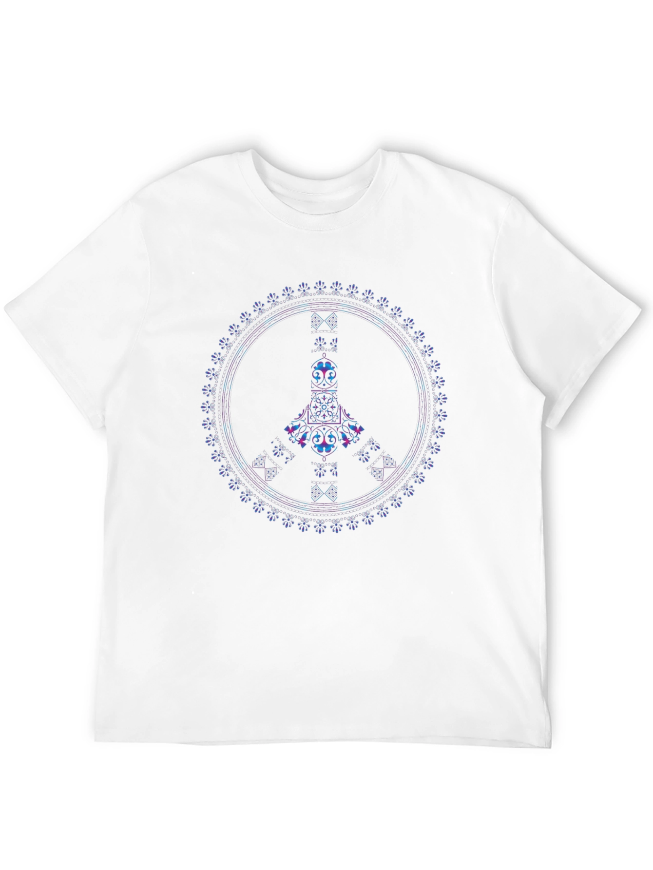Peace Mandala Graphic Tee - Black