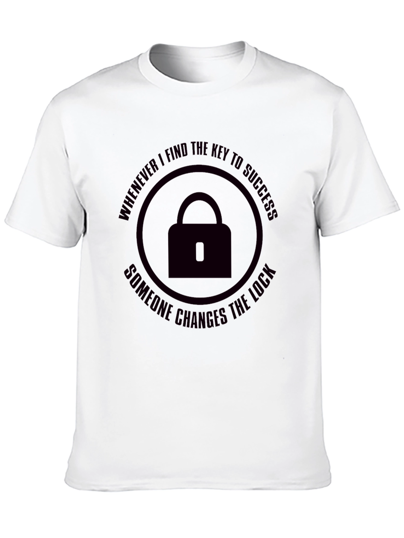 Success Lock Graphic T-Shirt - Black