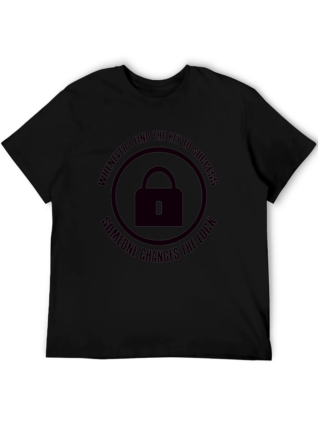 Success Lock Graphic T-Shirt - Black