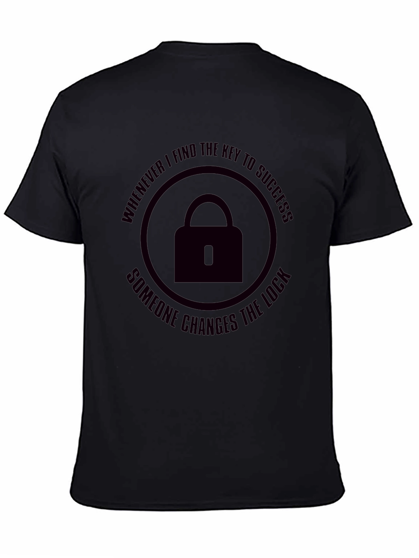 Success Lock Graphic T-Shirt - Black