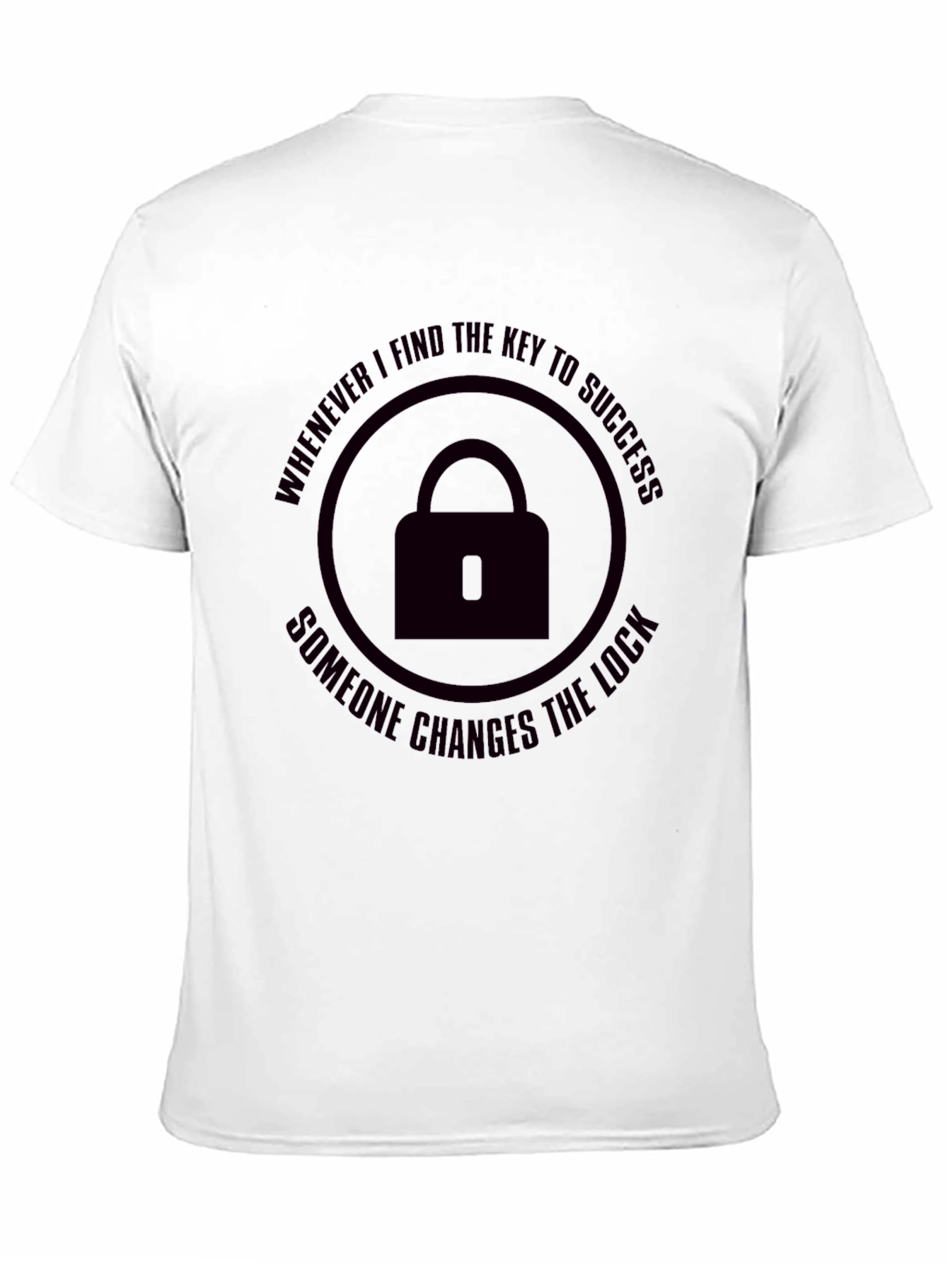 Success Lock Graphic T-Shirt - Black