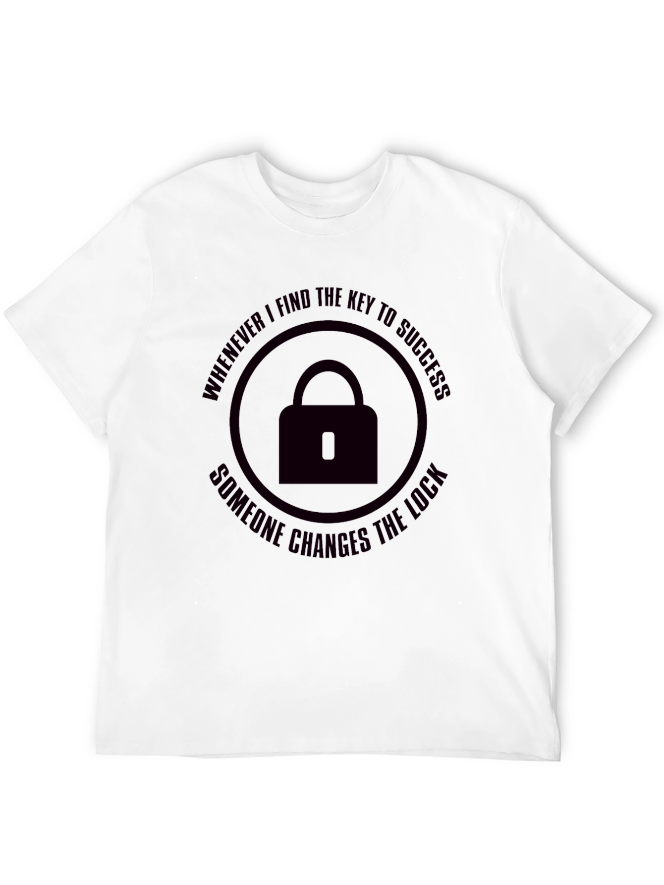 Success Lock Graphic T-Shirt - Black
