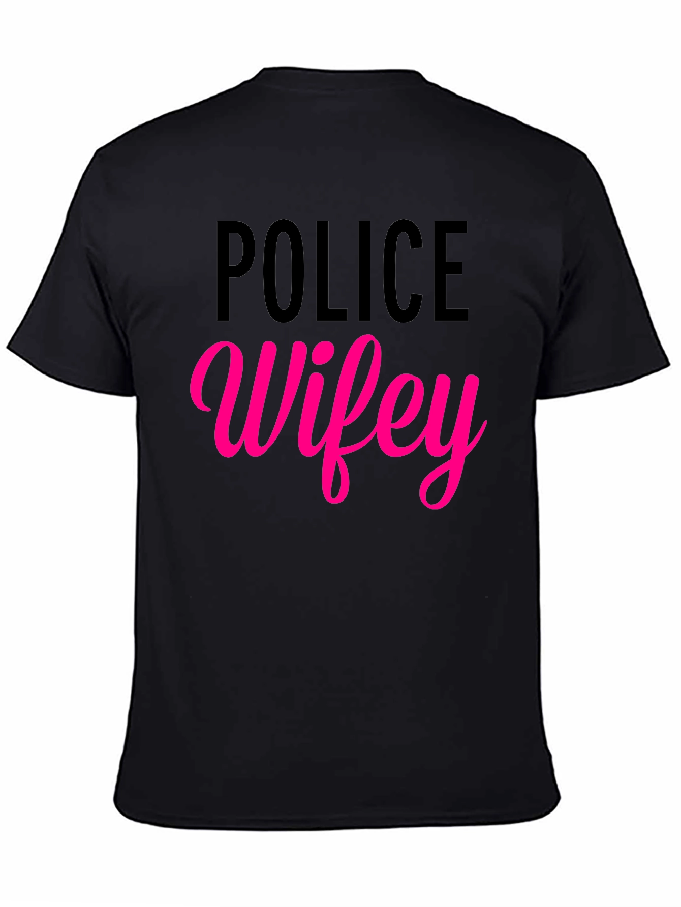Police Wifey Graphic Tee - Black