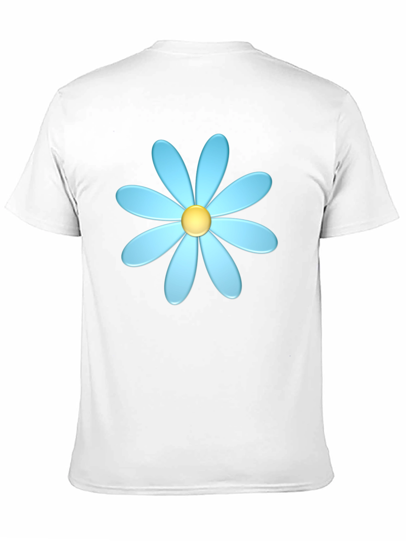 Blue Daisy Graphic T-Shirt - Casual Style