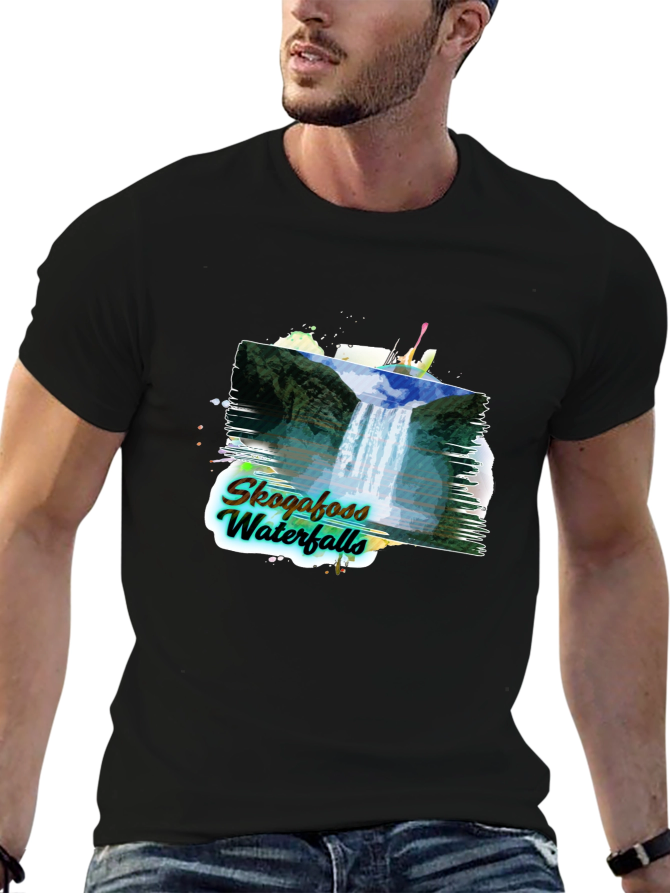 Skogafoss Waterfalls Graphic Tee