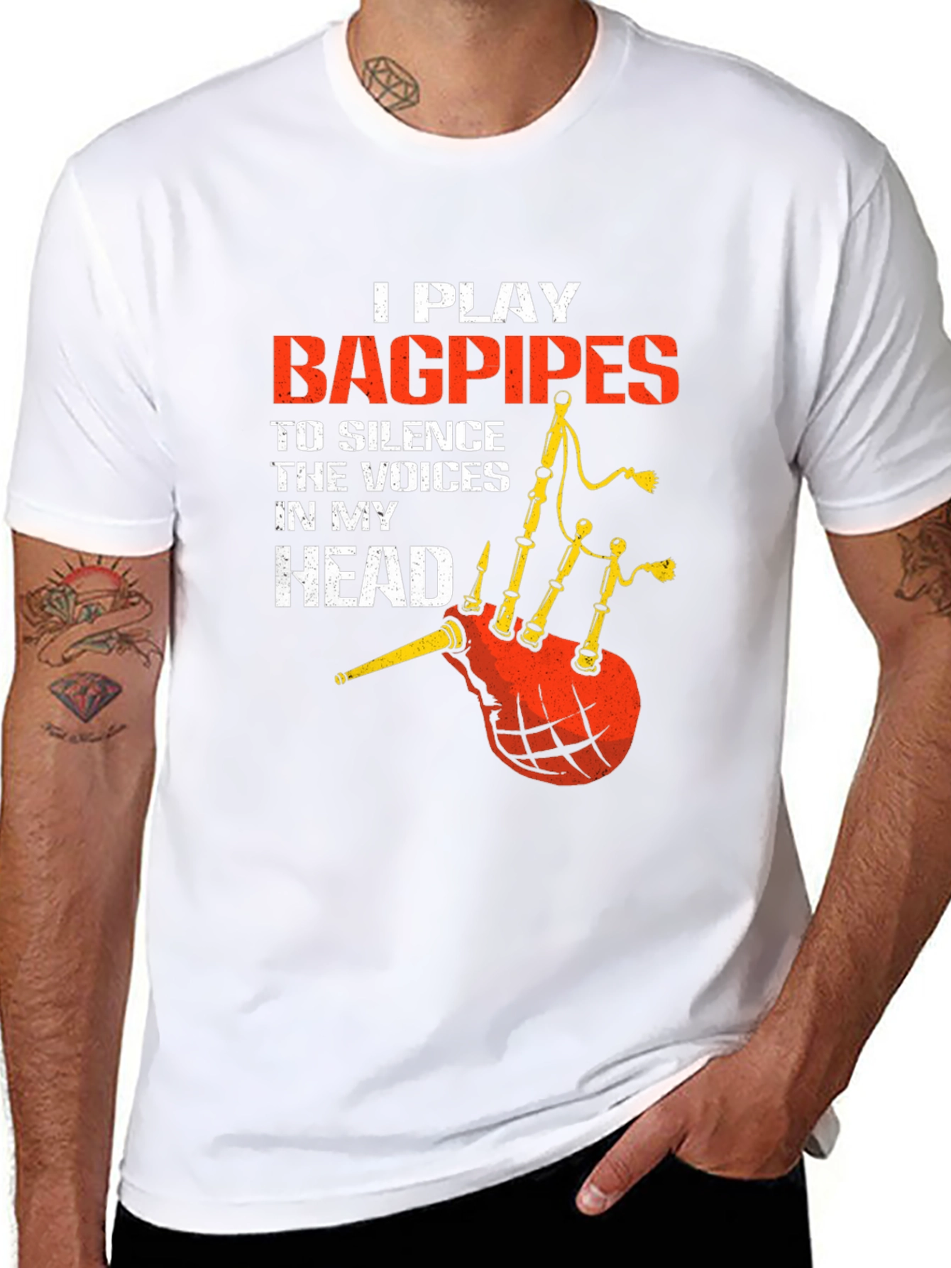 Bagpipes T-Shirt: Silence the Voices