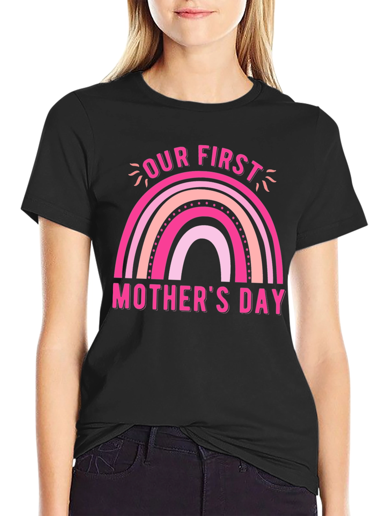 First Mothers Day Rainbow Tee