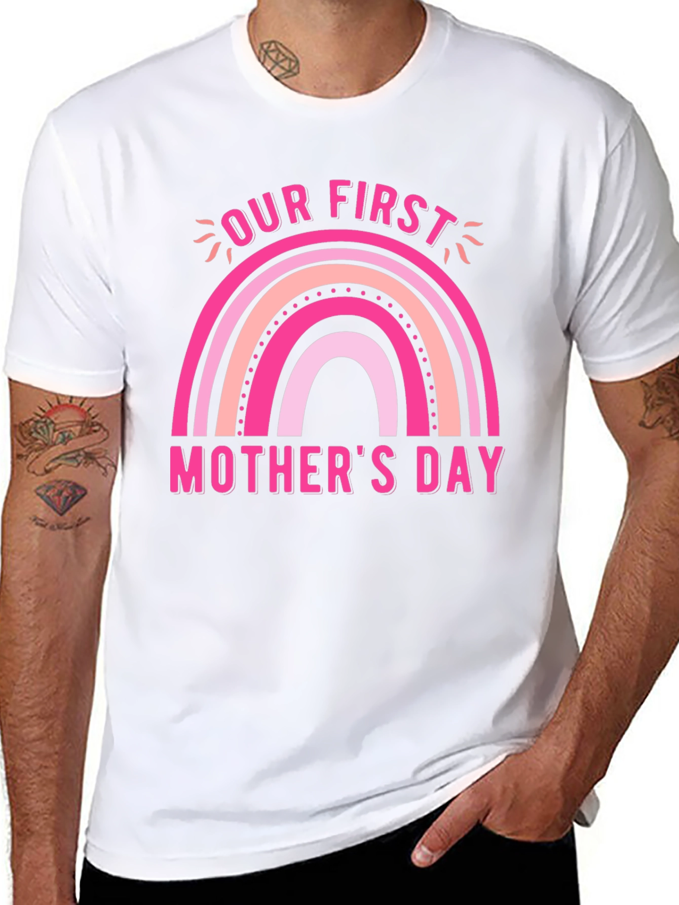 First Mothers Day Rainbow Tee
