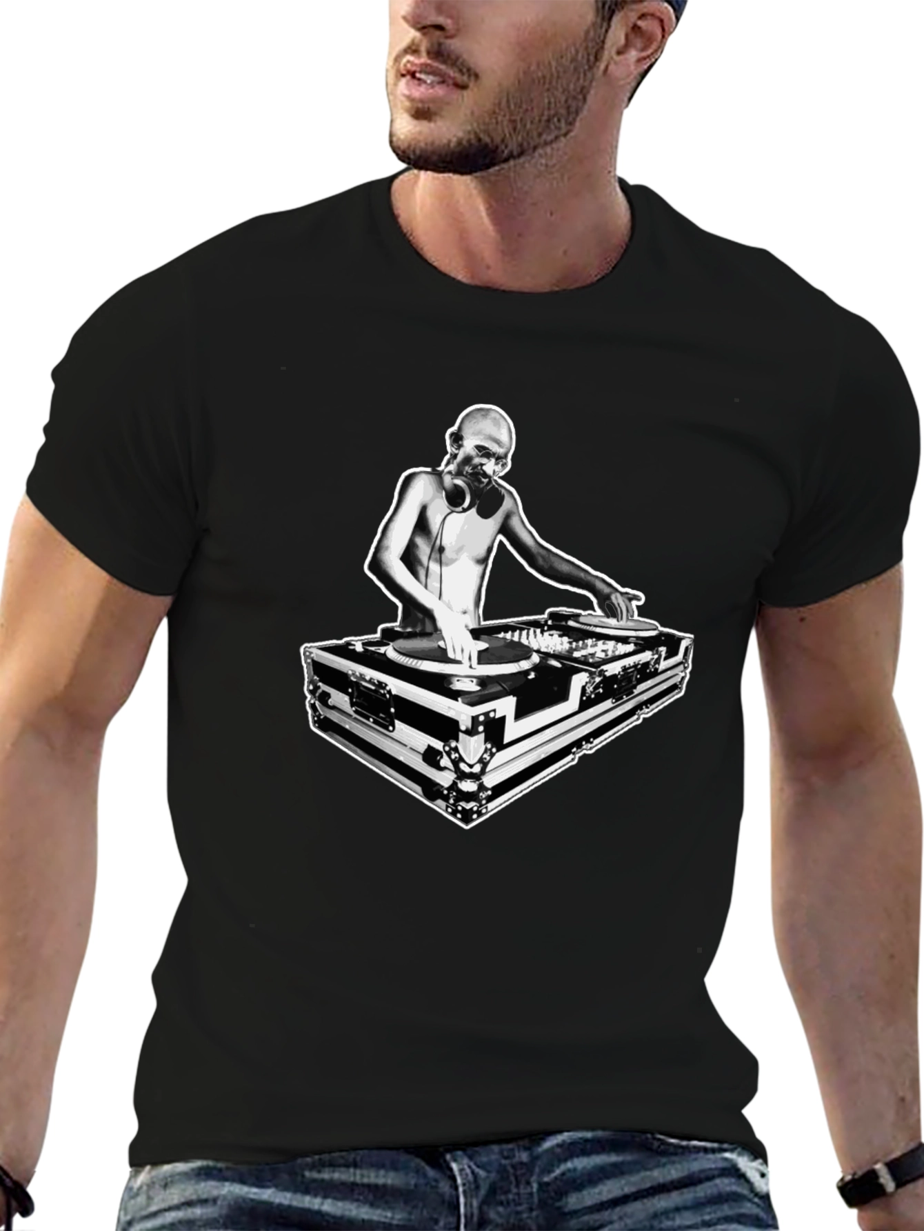 DJ Graphic T-Shirt - Black Cotton Tee