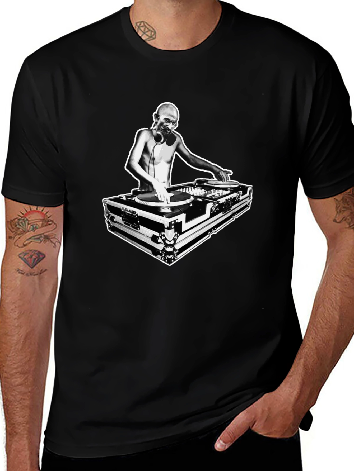 DJ Graphic T-Shirt - Black Cotton Tee