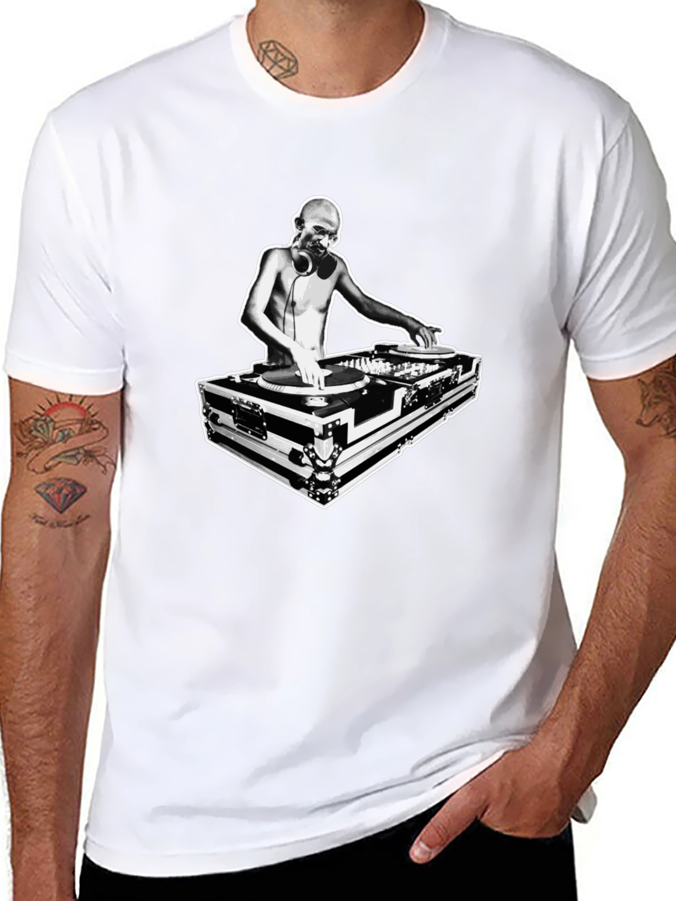 DJ Graphic T-Shirt - Black Cotton Tee