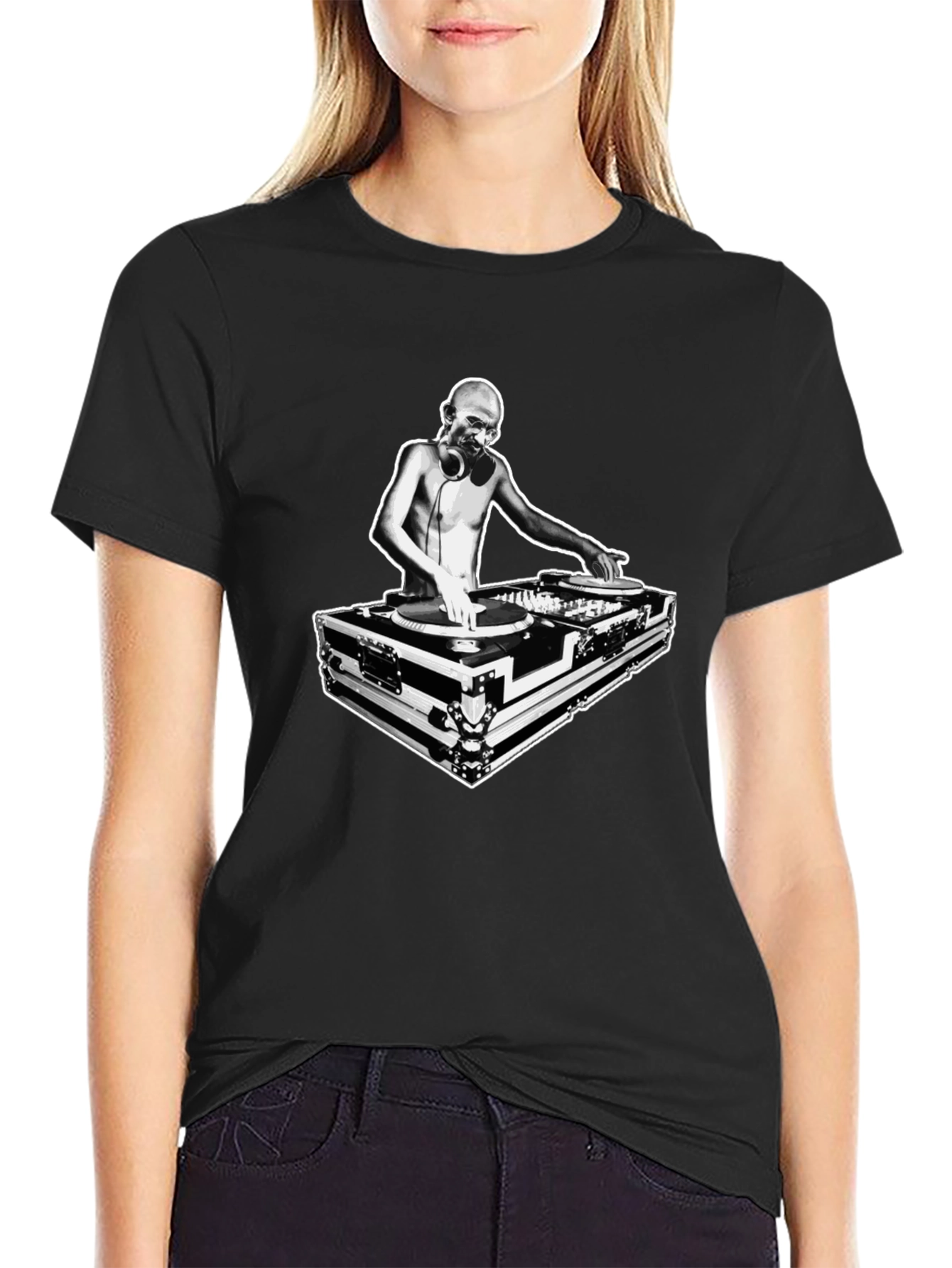 DJ Graphic T-Shirt - Black Cotton Tee