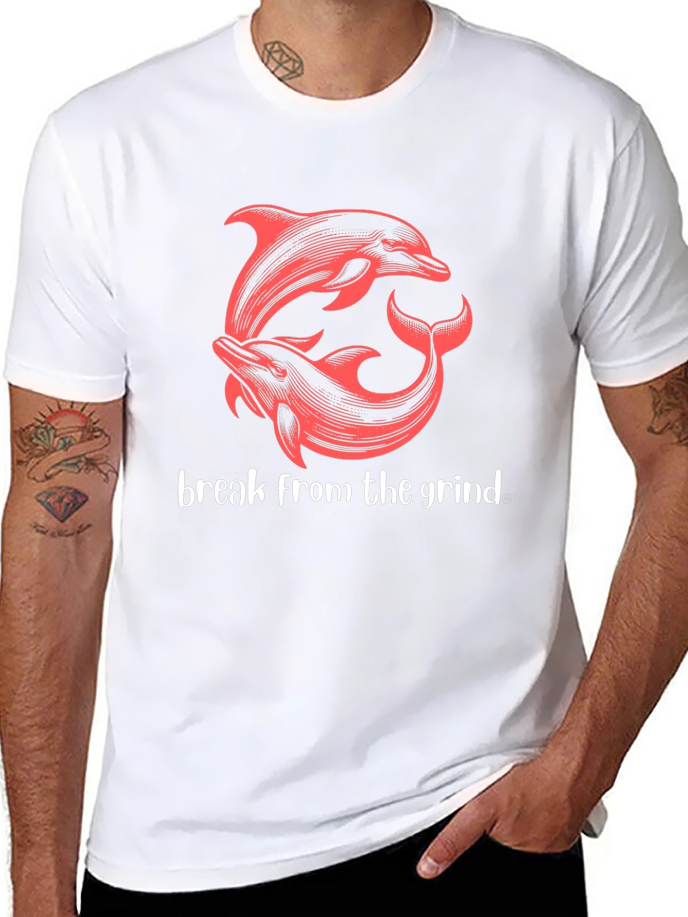 Dolphin Break from the Grind Graphic T-Shirt