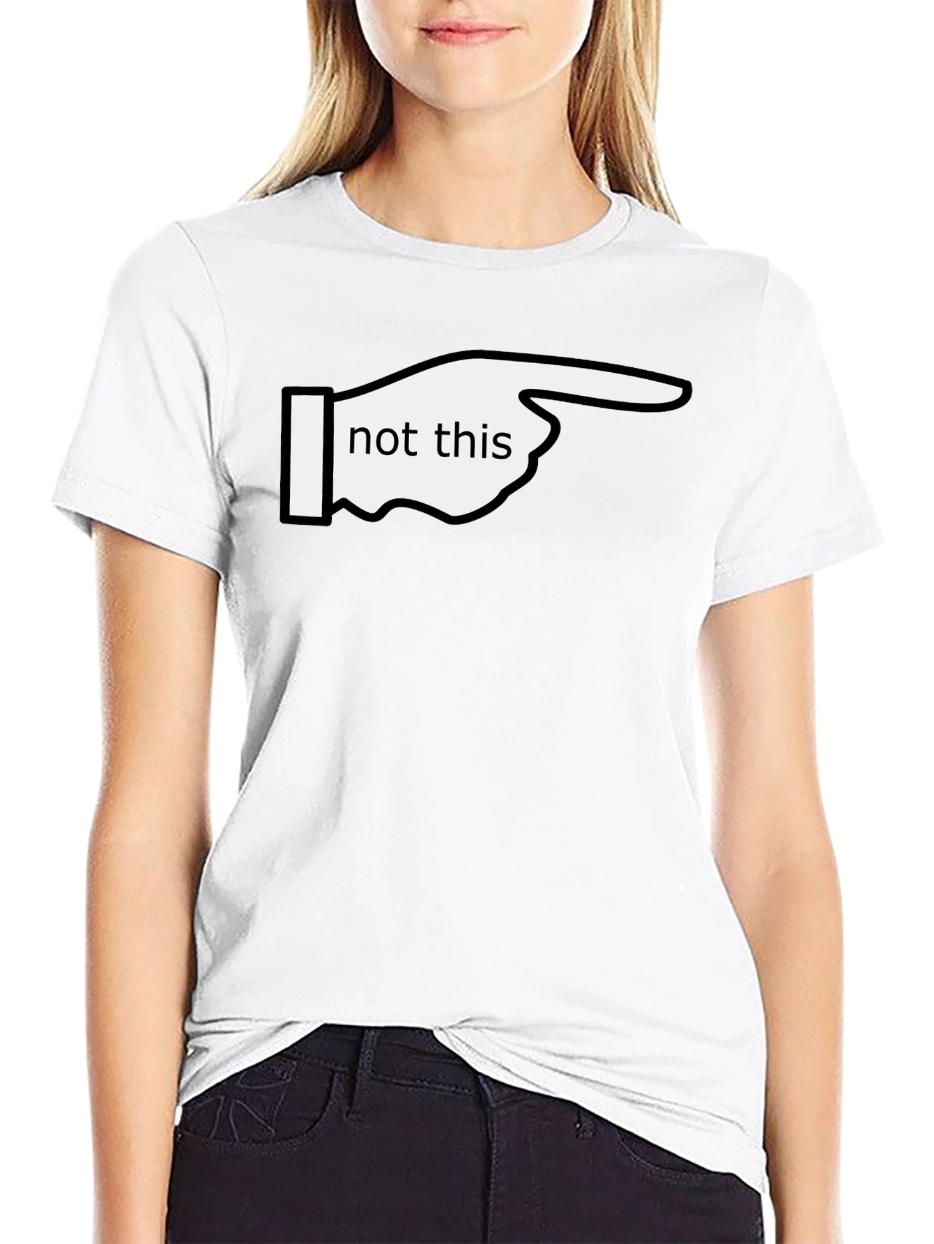Funny Not This Pointing Finger Graphic T-Shirt