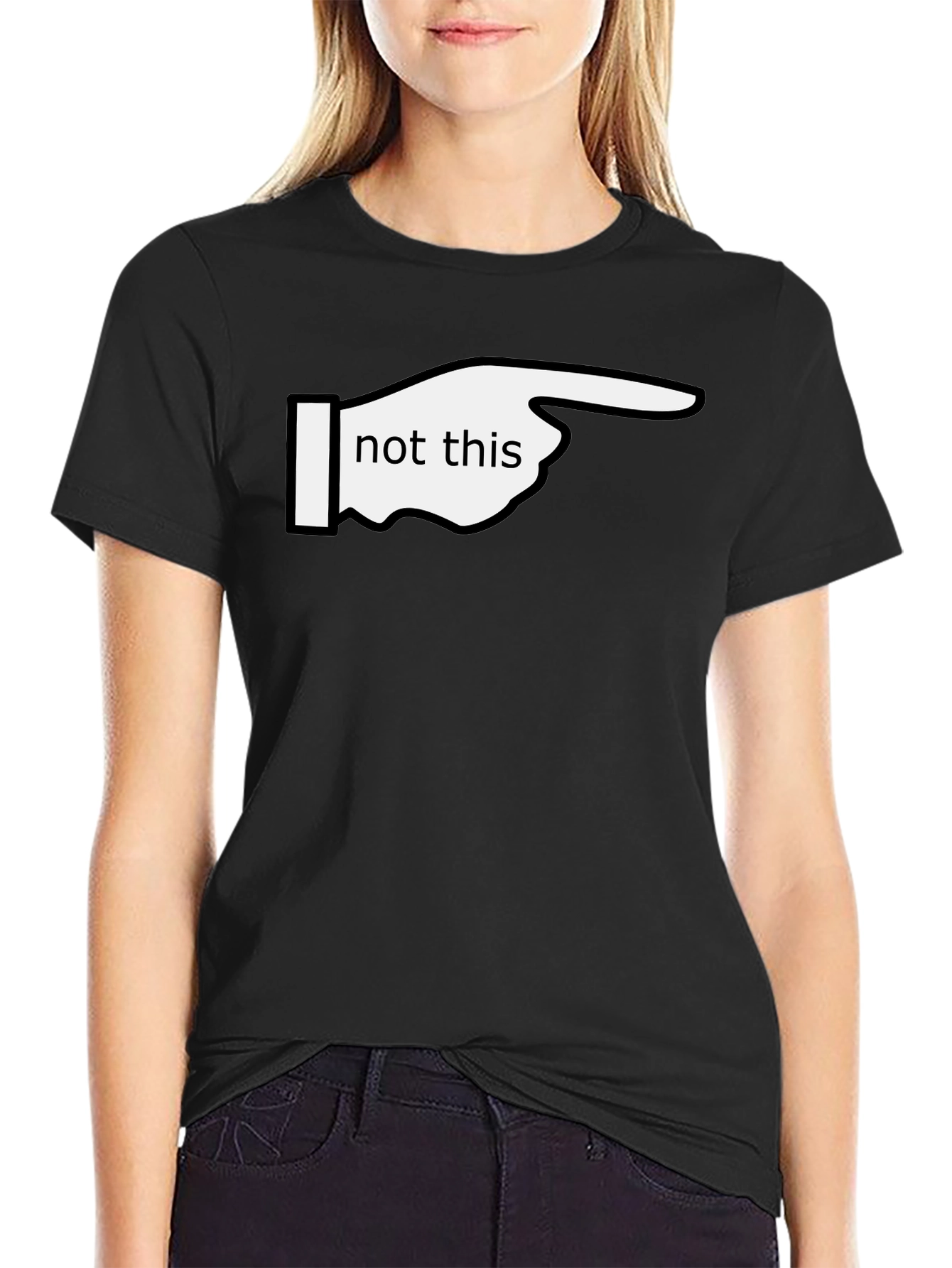 Funny Not This Pointing Finger Graphic T-Shirt