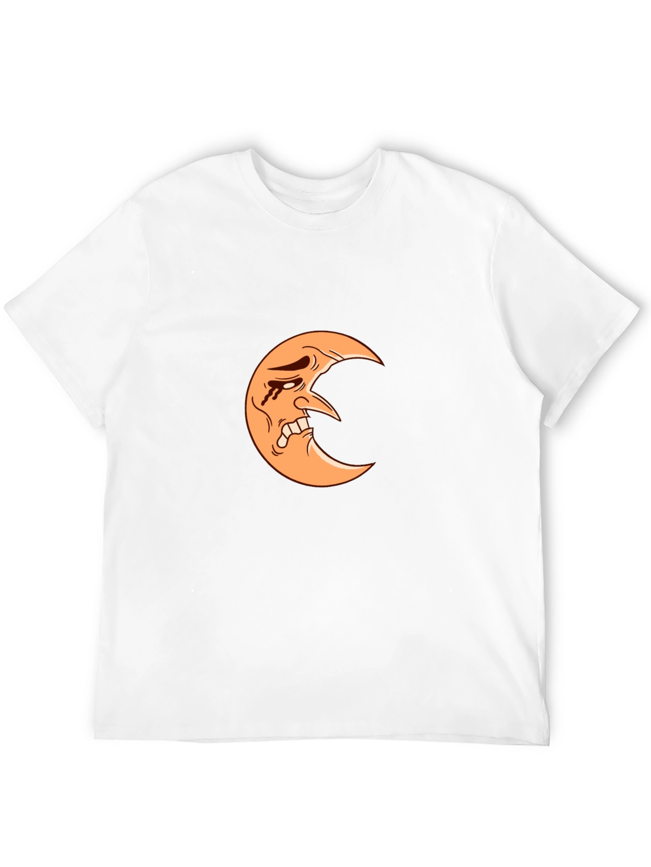 Crying Moon Graphic Tee - Black