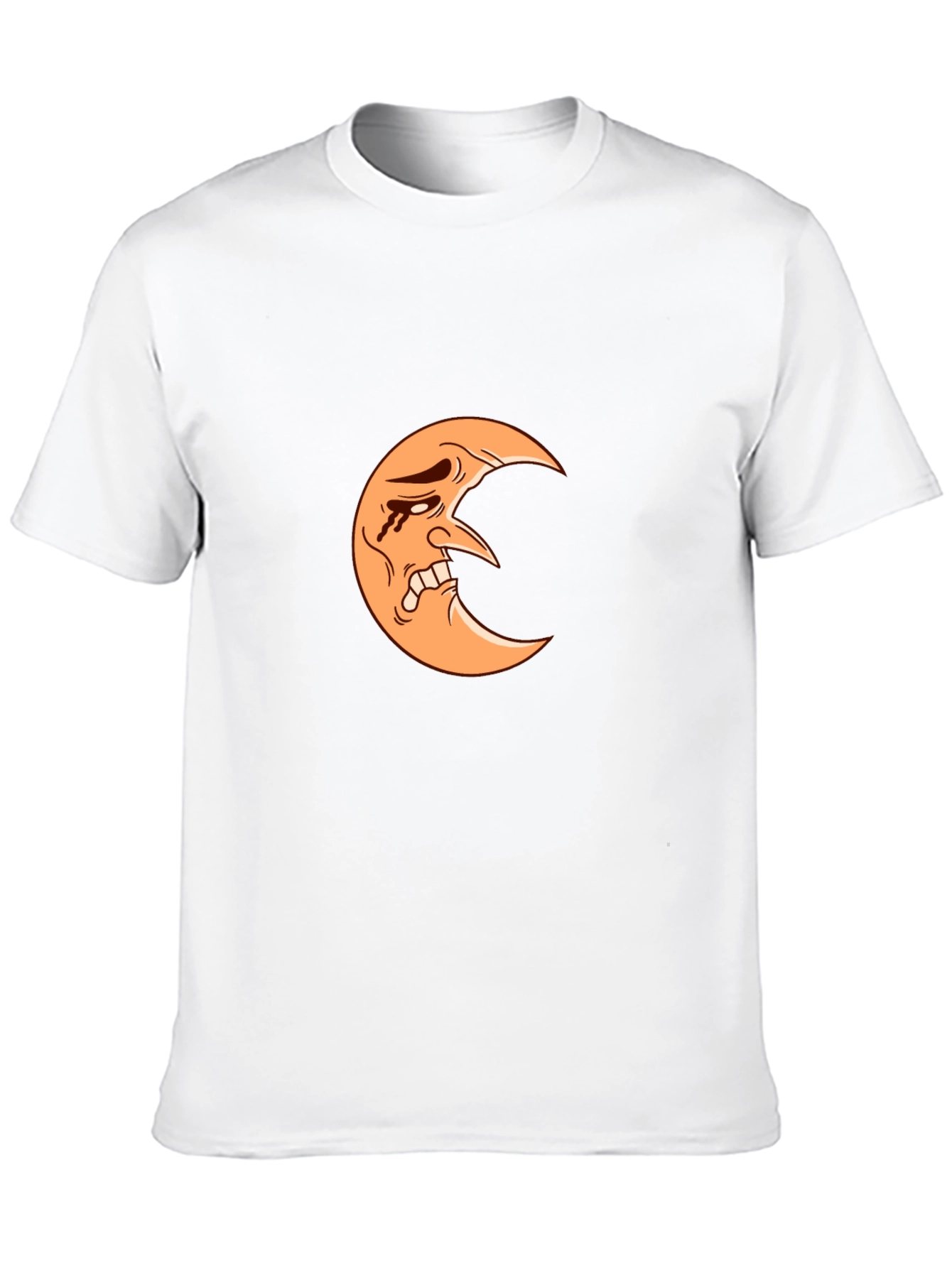 Crying Moon Graphic Tee - Black