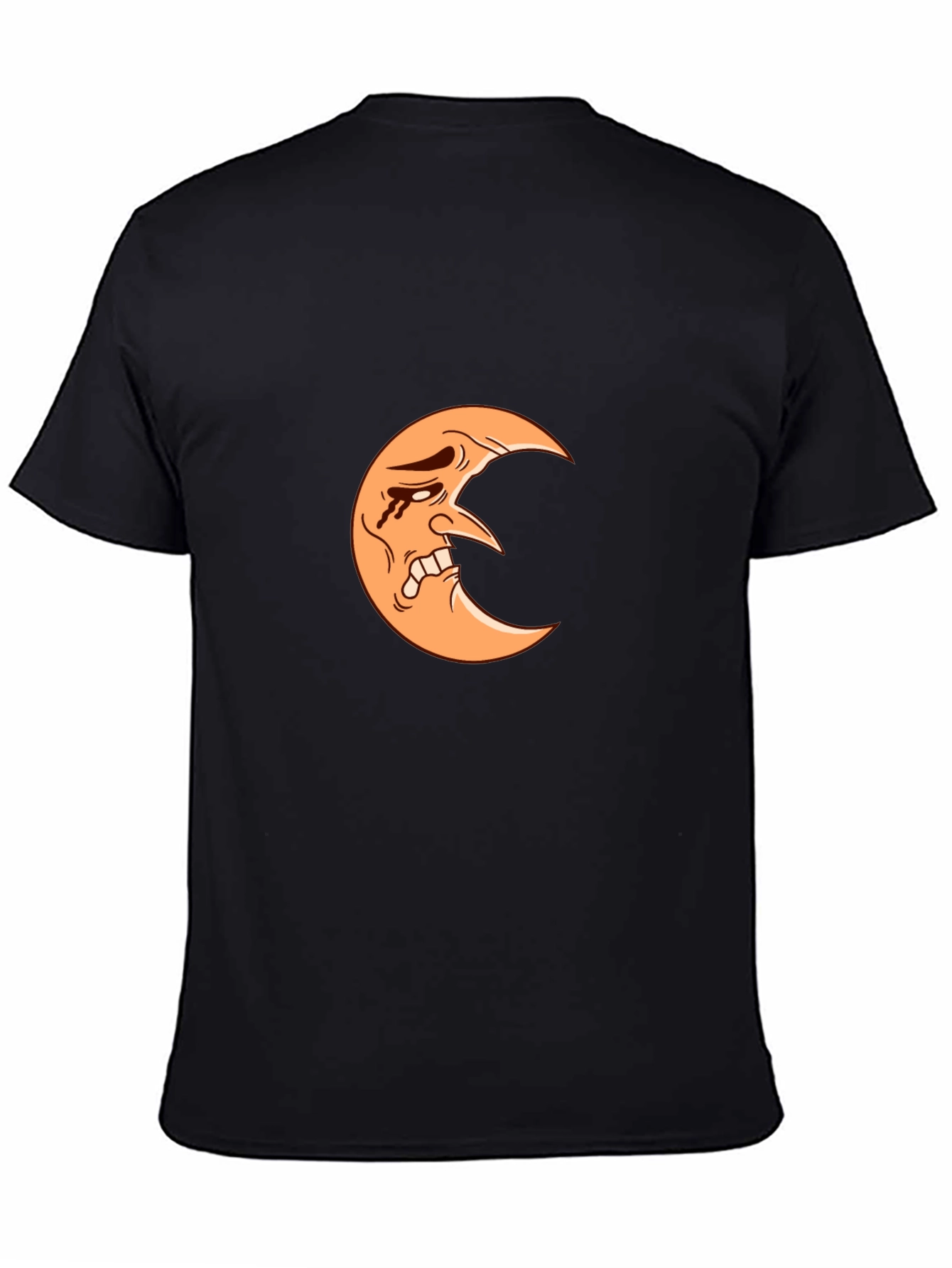 Crying Moon Graphic Tee - Black