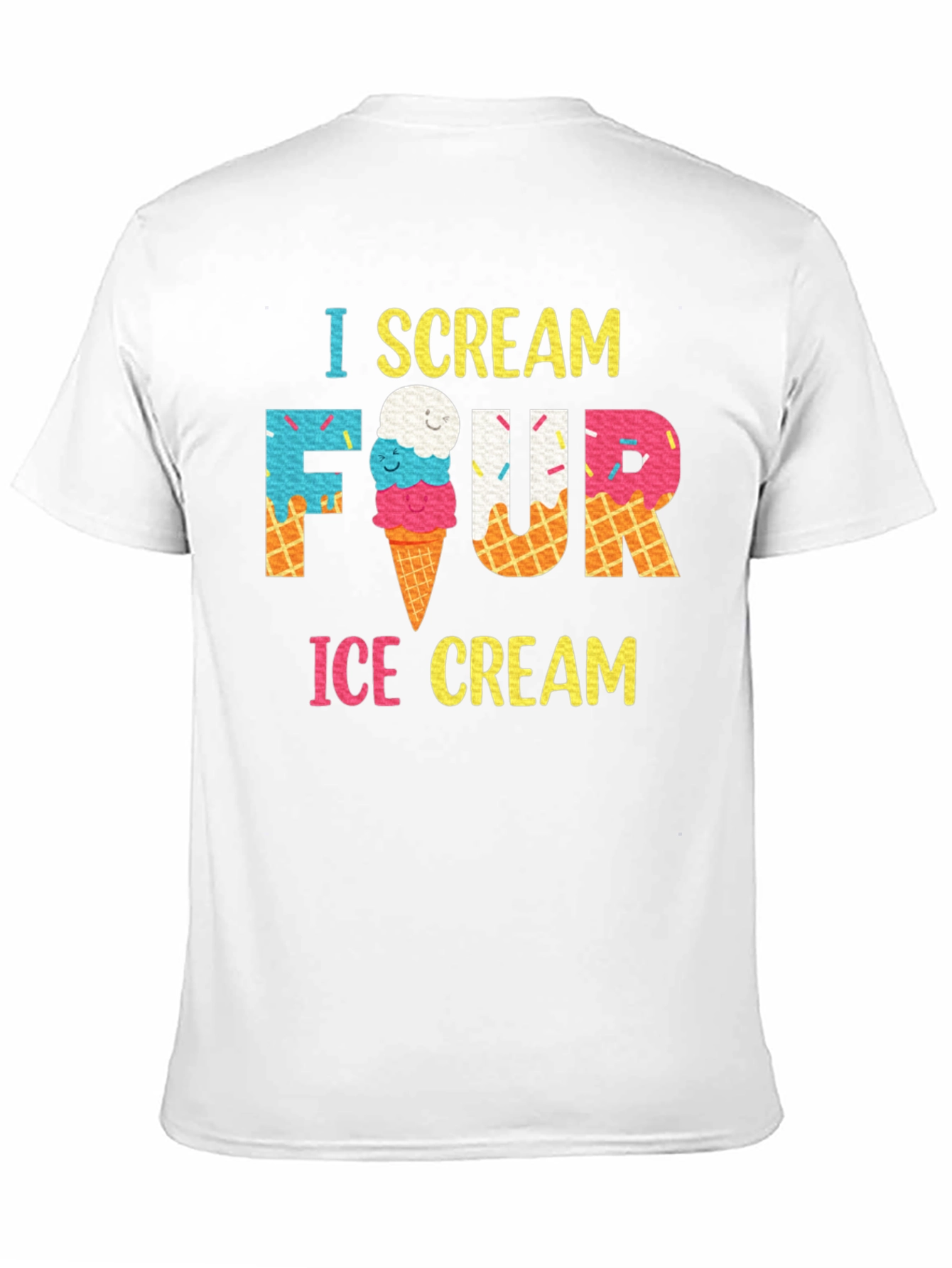 I Scream Four Ice Cream Birthday T-Shirt