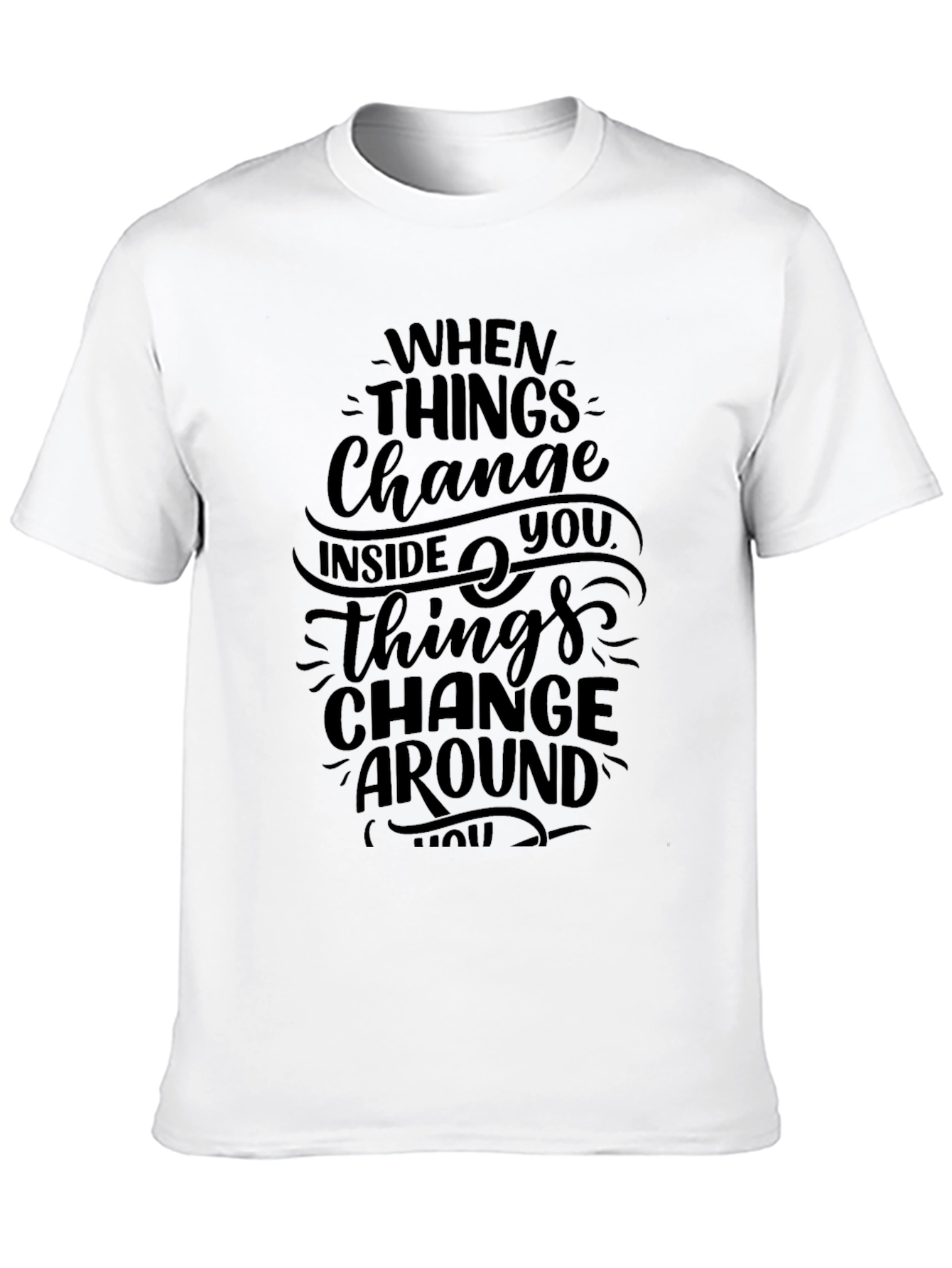 Inspirational Graphic Print Black T-Shirt